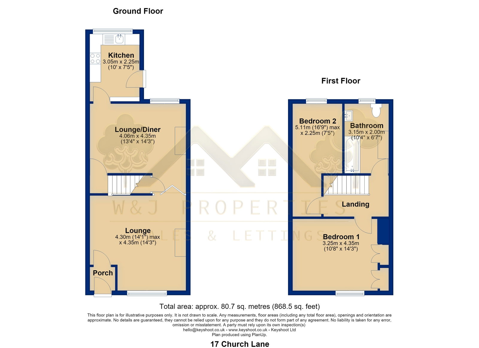 17, Church Lane, Clayton-le-moors floorplan