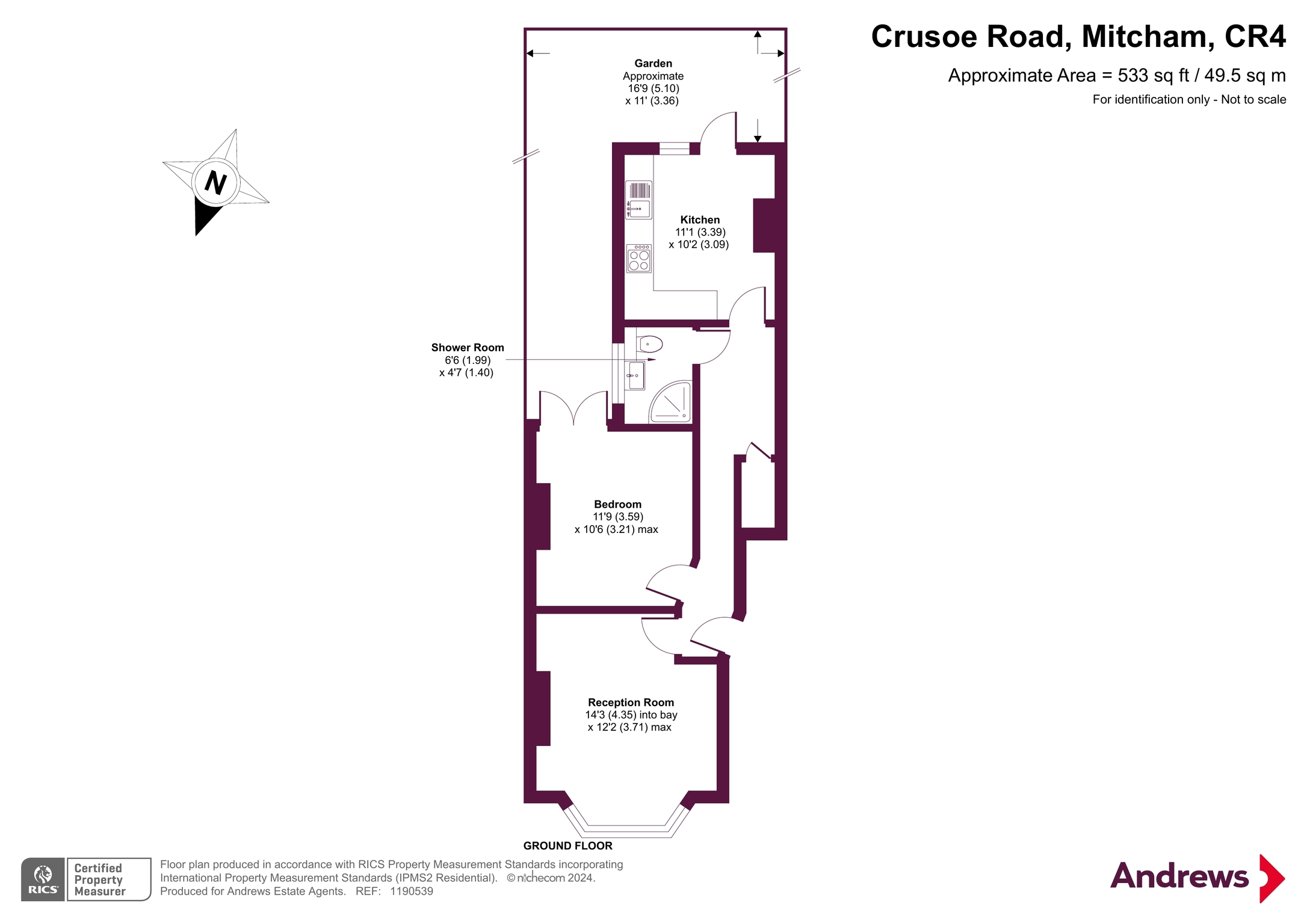 Flat A, 30, Crusoe Road, Mitcham floorplan