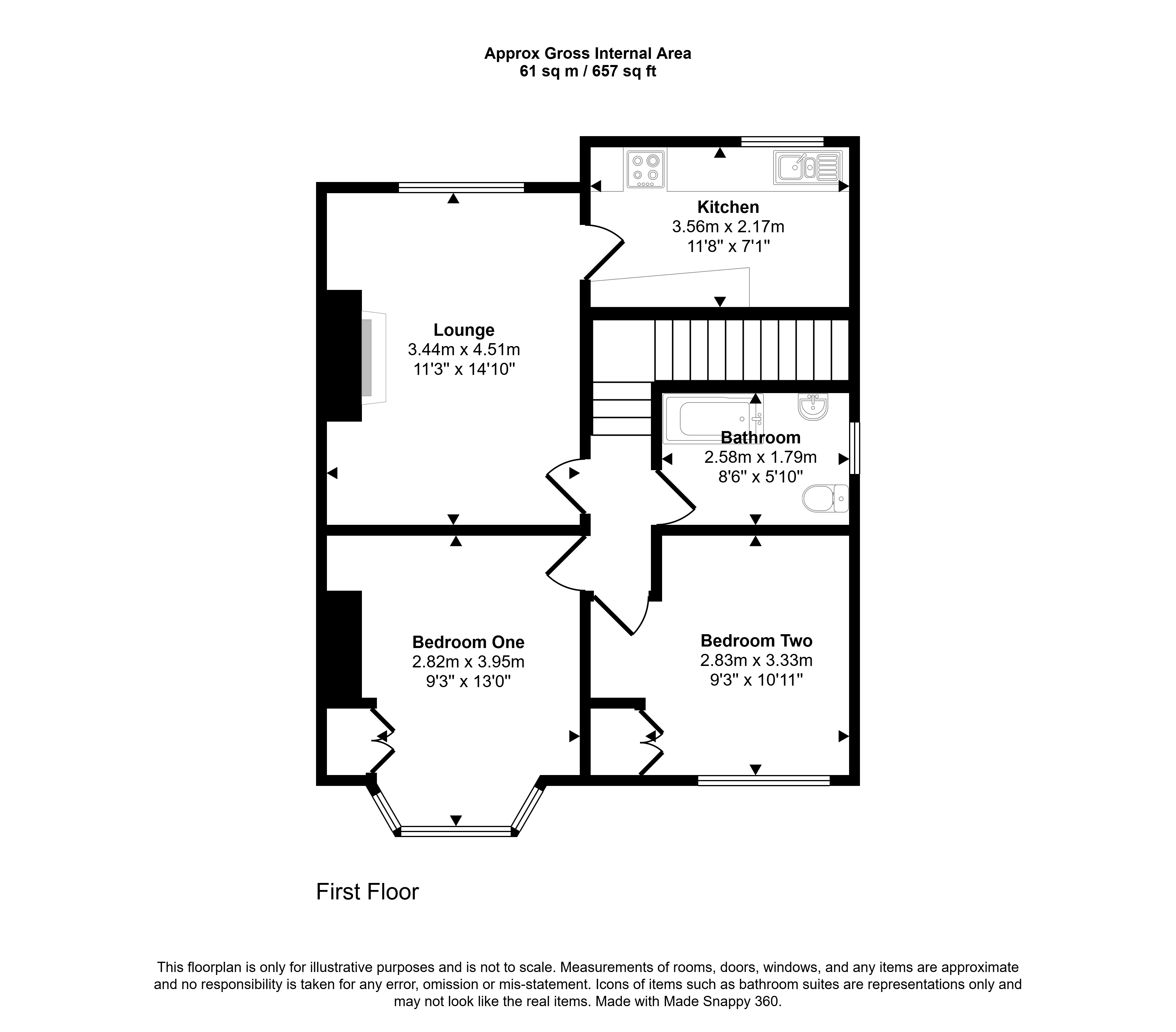 83, Belmont Avenue, Billingham floorplan