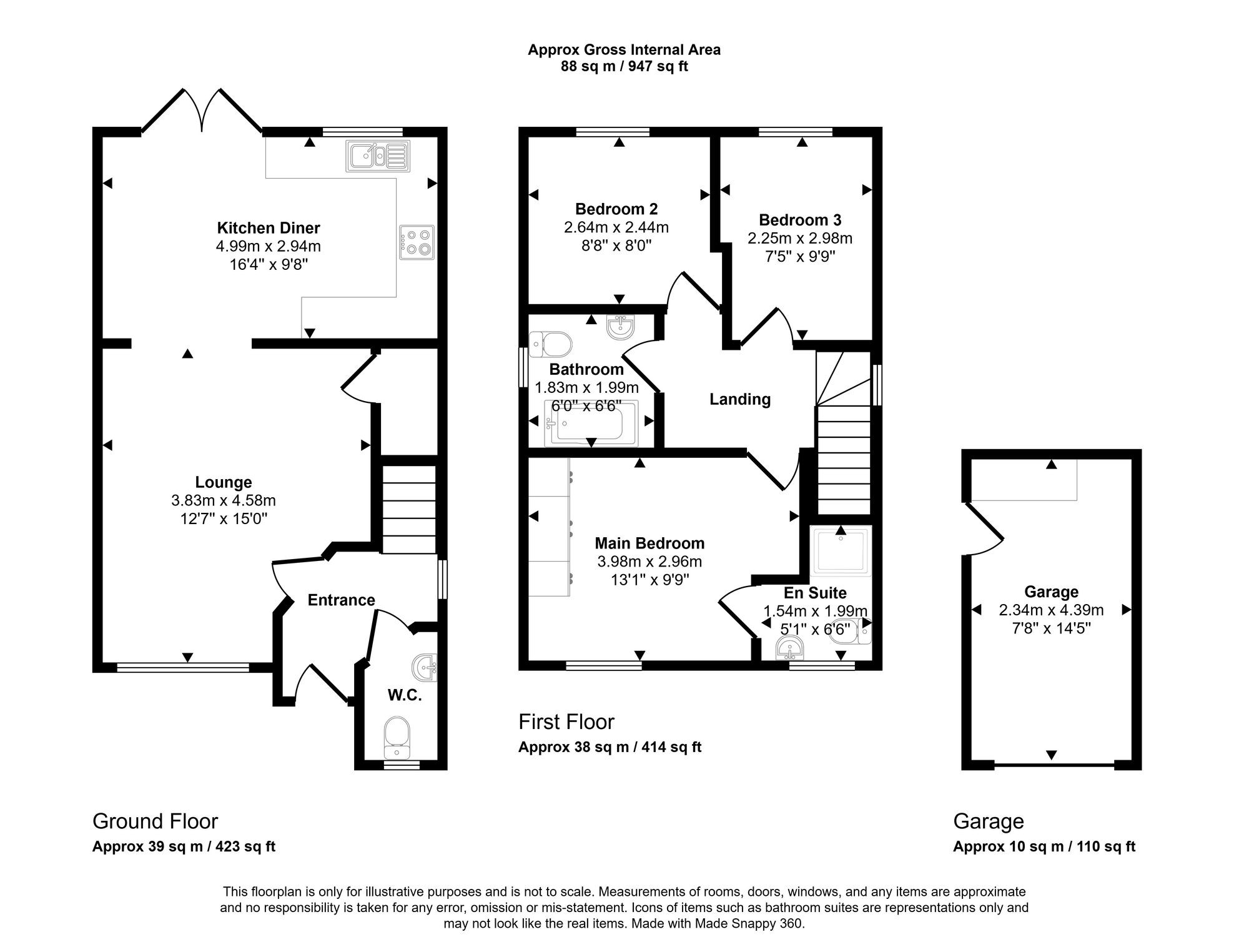 52 Latham Lane, Wigan floorplan