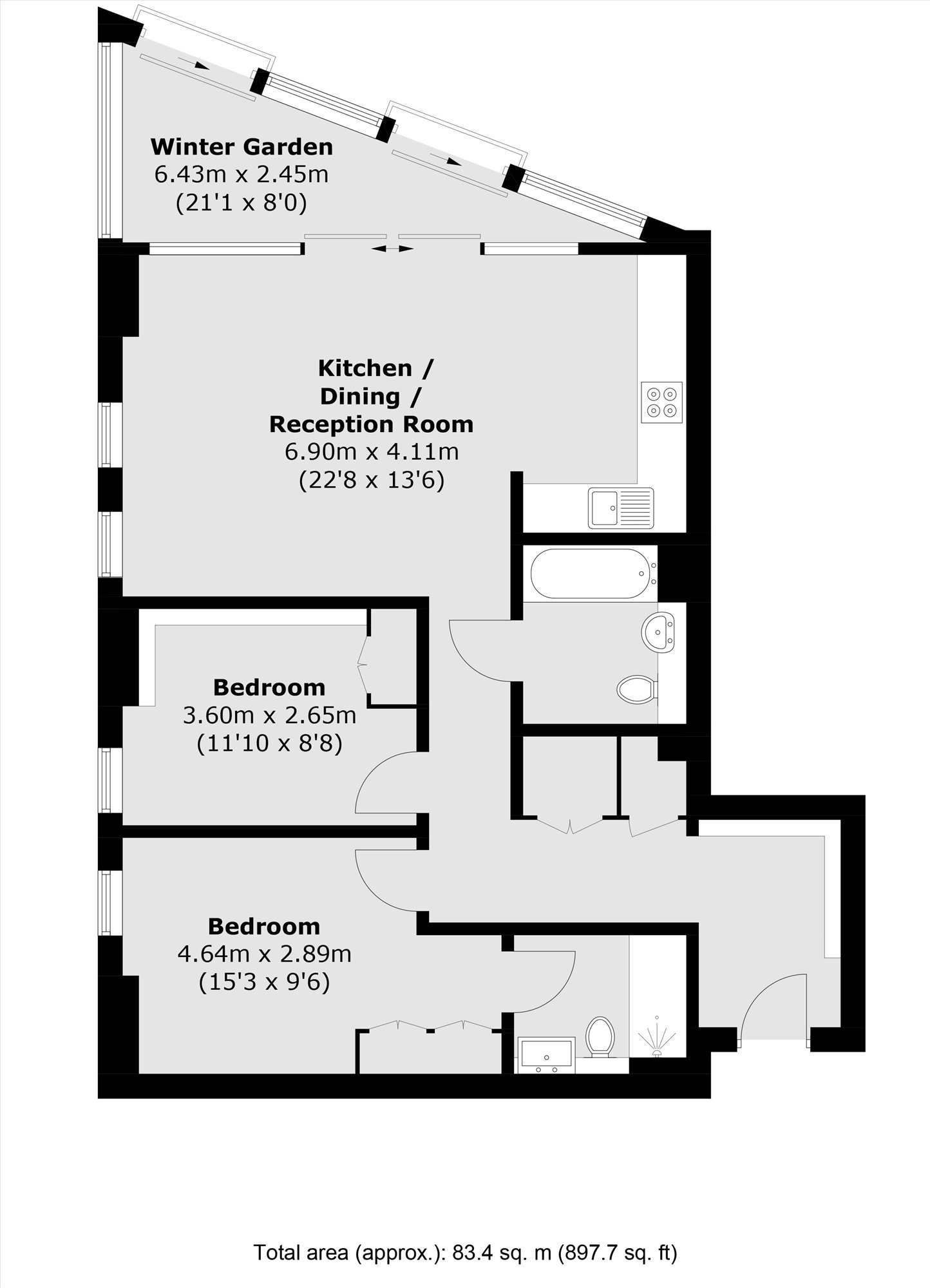 Apartment 1602, 251, Southwark Bridge Road, London floorplan