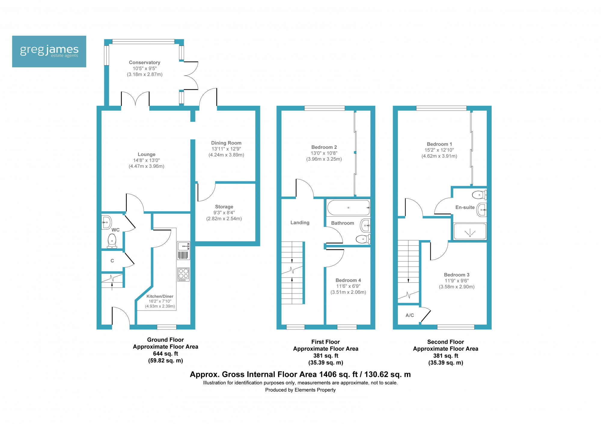 18, Haskins Drive, Farnborough floorplan