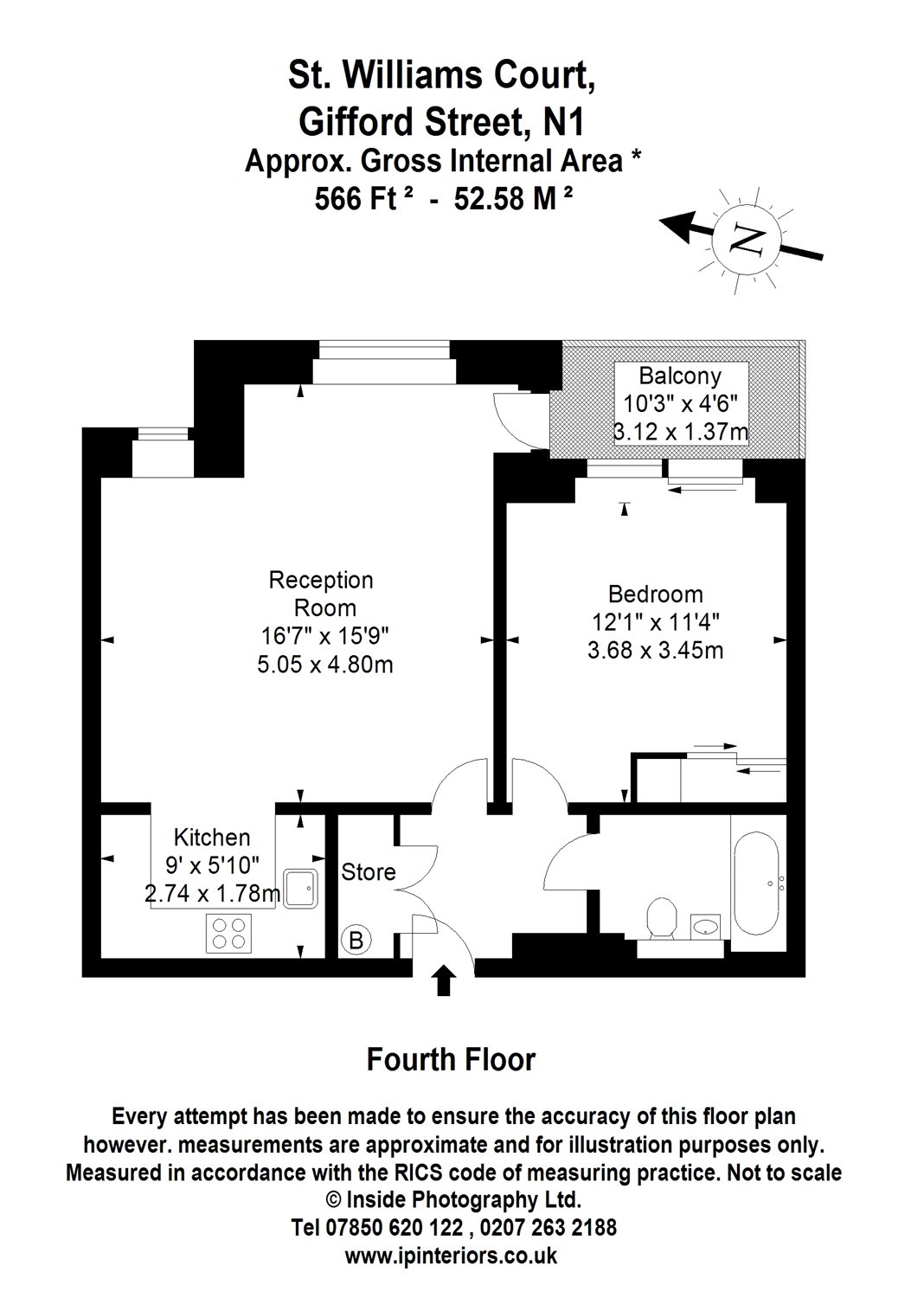 1 Bedrooms Flat to rent in St Williams Court, 1 Gifford Street, London N1