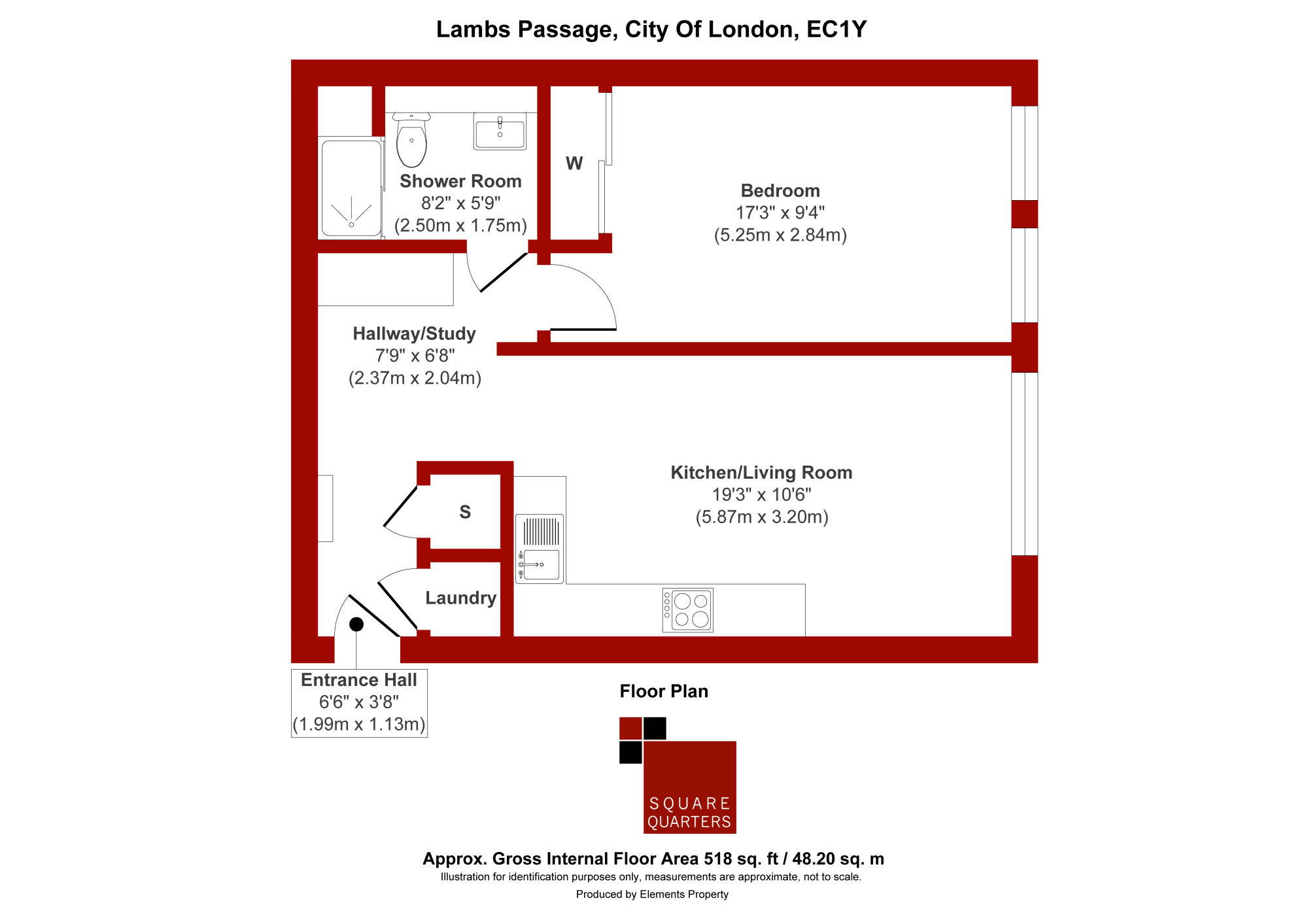 Apartment 78, 1, Lambs Passage, City Of London floorplan