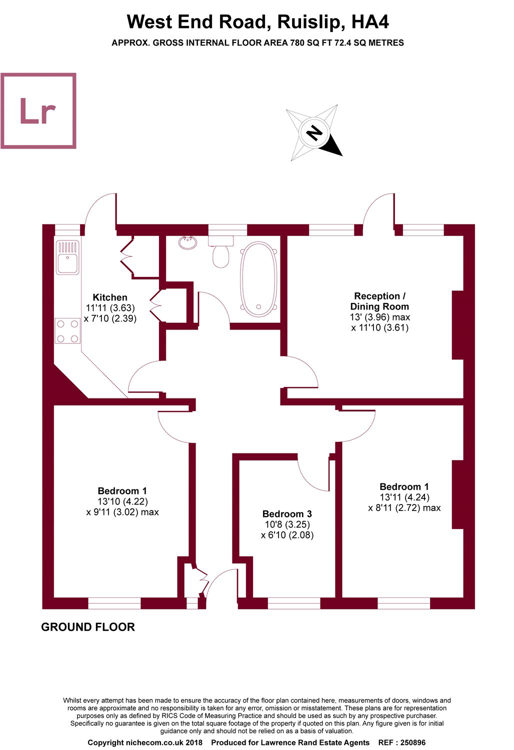 3 Bedrooms Flat to rent in Ruislip Court, West End Road, Ruislip, Middlesex HA4