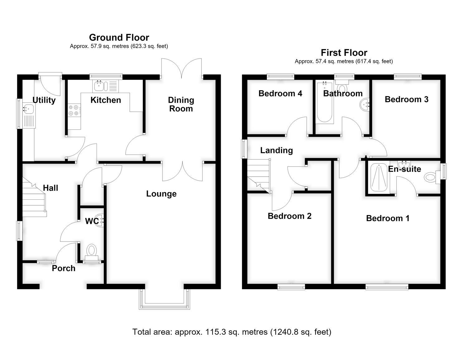 Piper Lodge, Kirkgate, Spalding floorplan