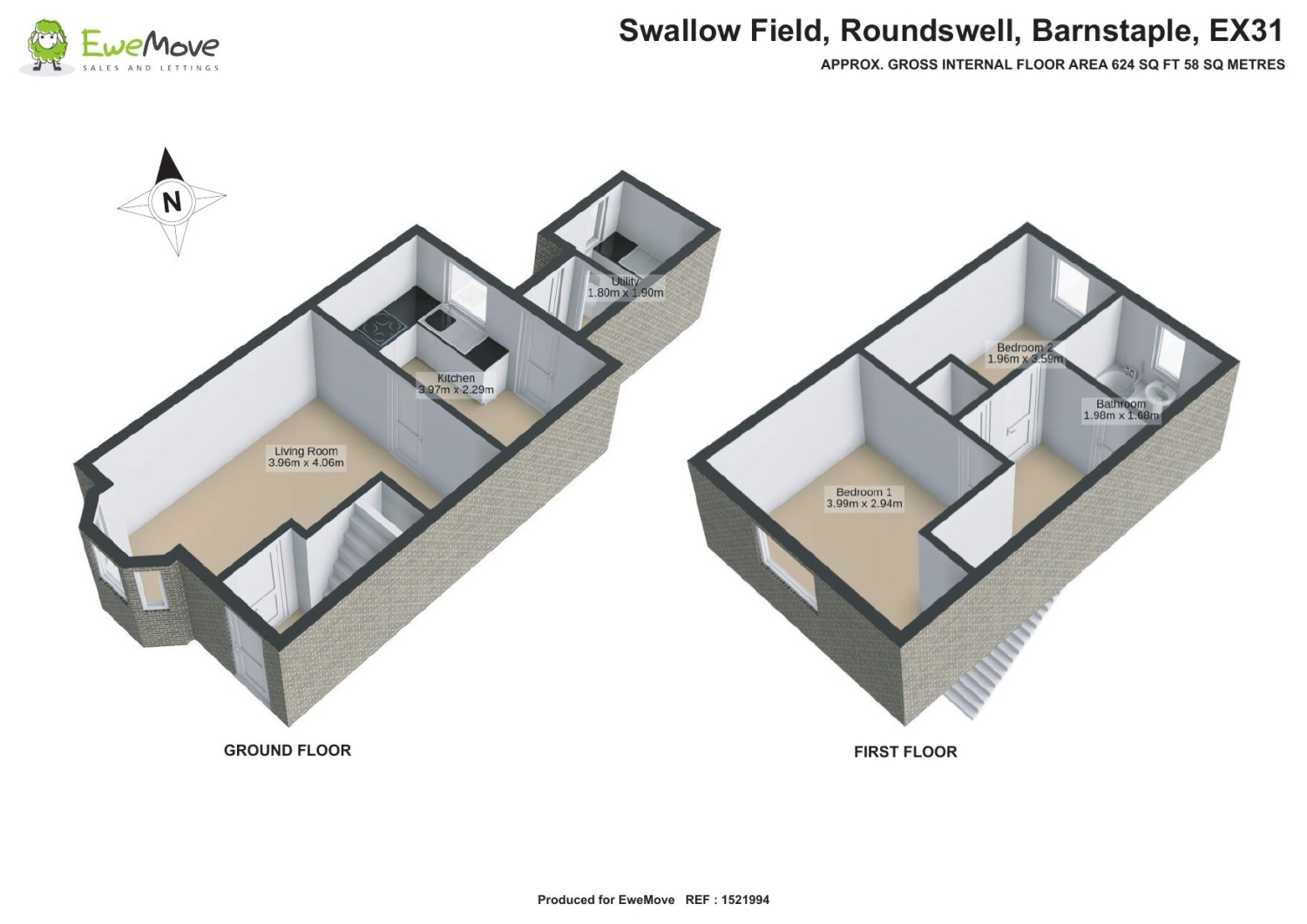 14, Swallow Field, Barnstaple floorplan