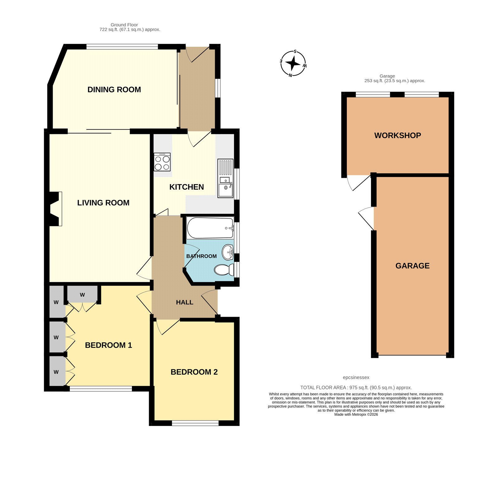 133, Woodman Road, Brentwood floorplan