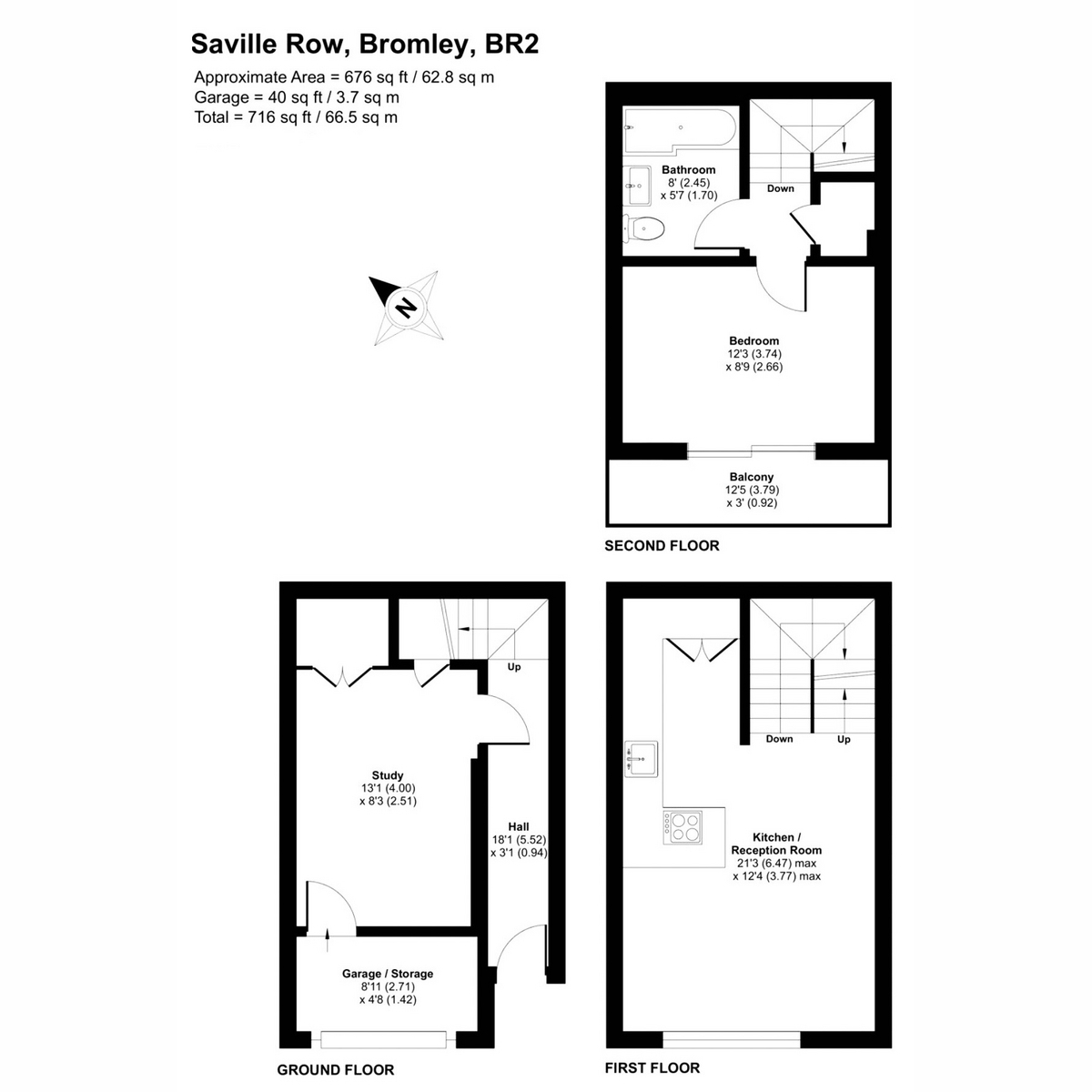 23, Saville Row, Hayes floorplan