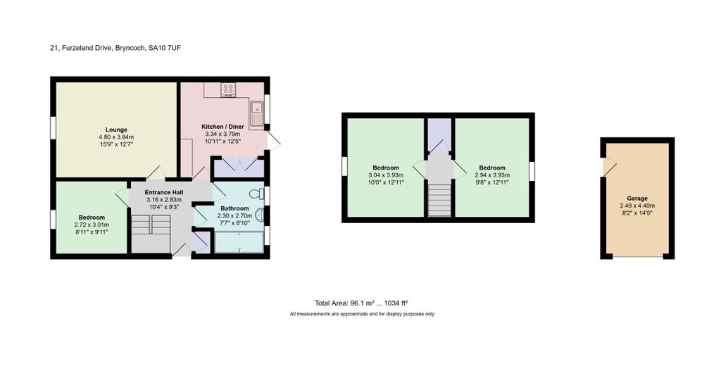 21, Furzeland Drive, Neath floorplan