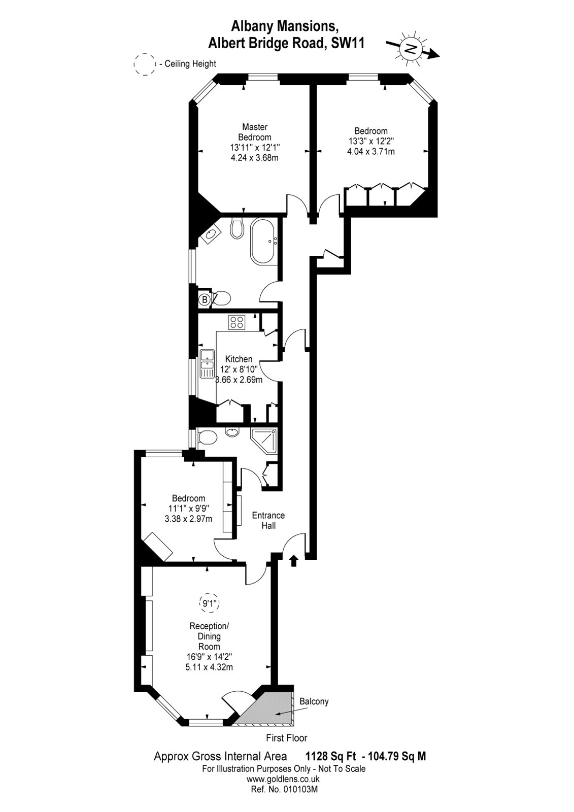 3 Bedrooms Flat to rent in Albany Mansions, Albert Bridge Road, London SW11
