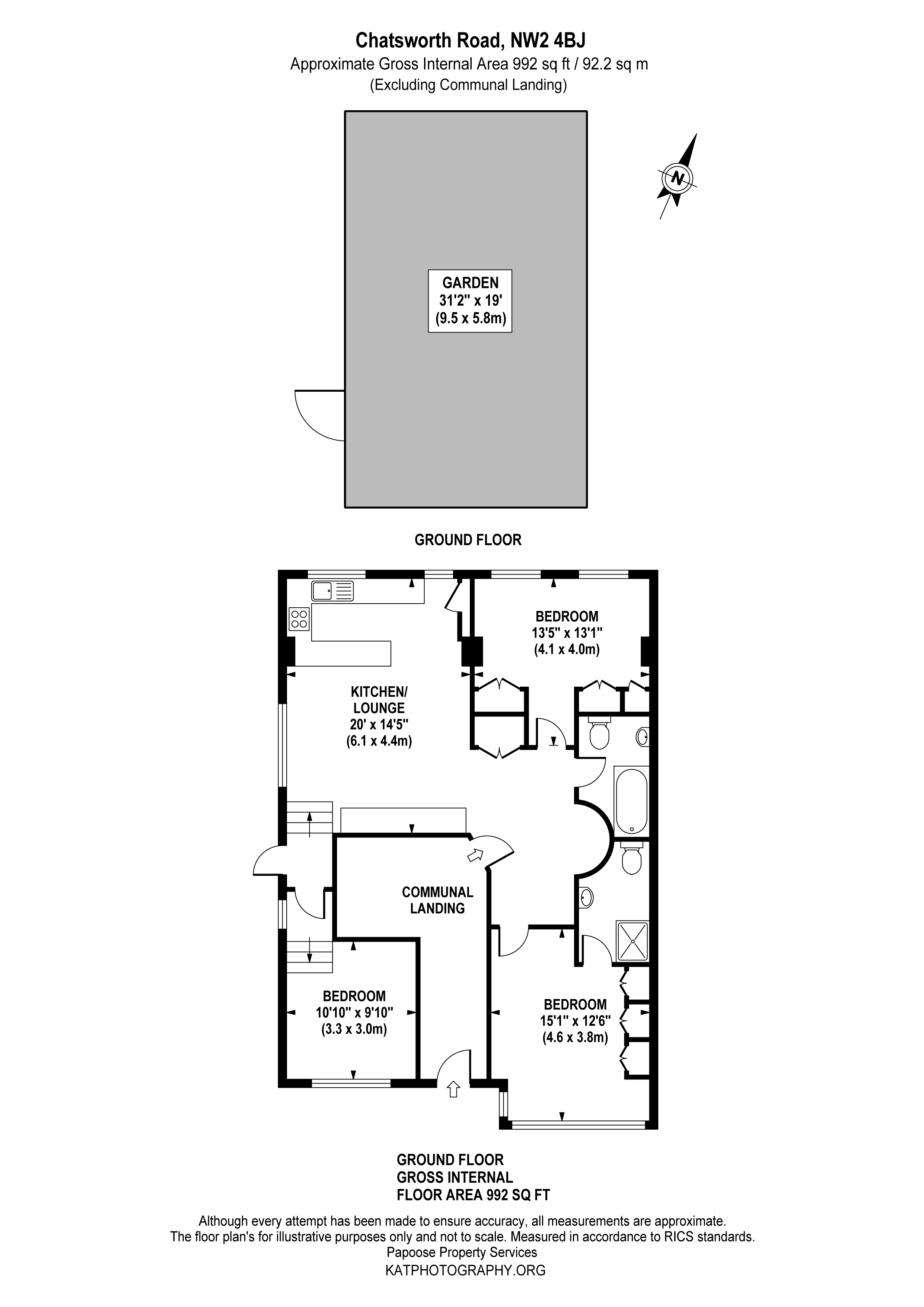 3 Bedrooms Flat to rent in Chatsworth Road, Mapesbury, London NW2