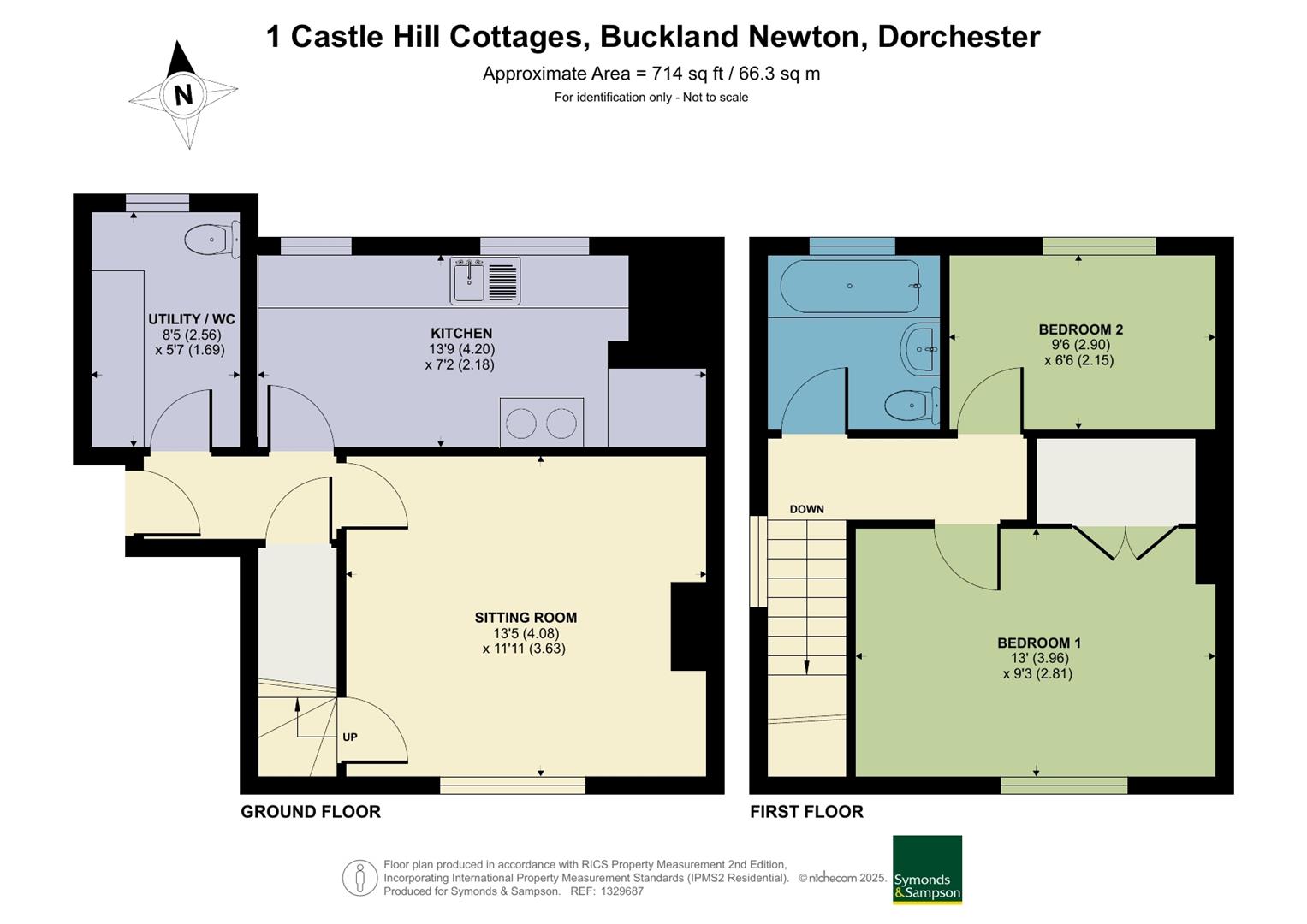 1 Castle Hill Cottages (Lot B), Park Lane, Dorchester floorplan