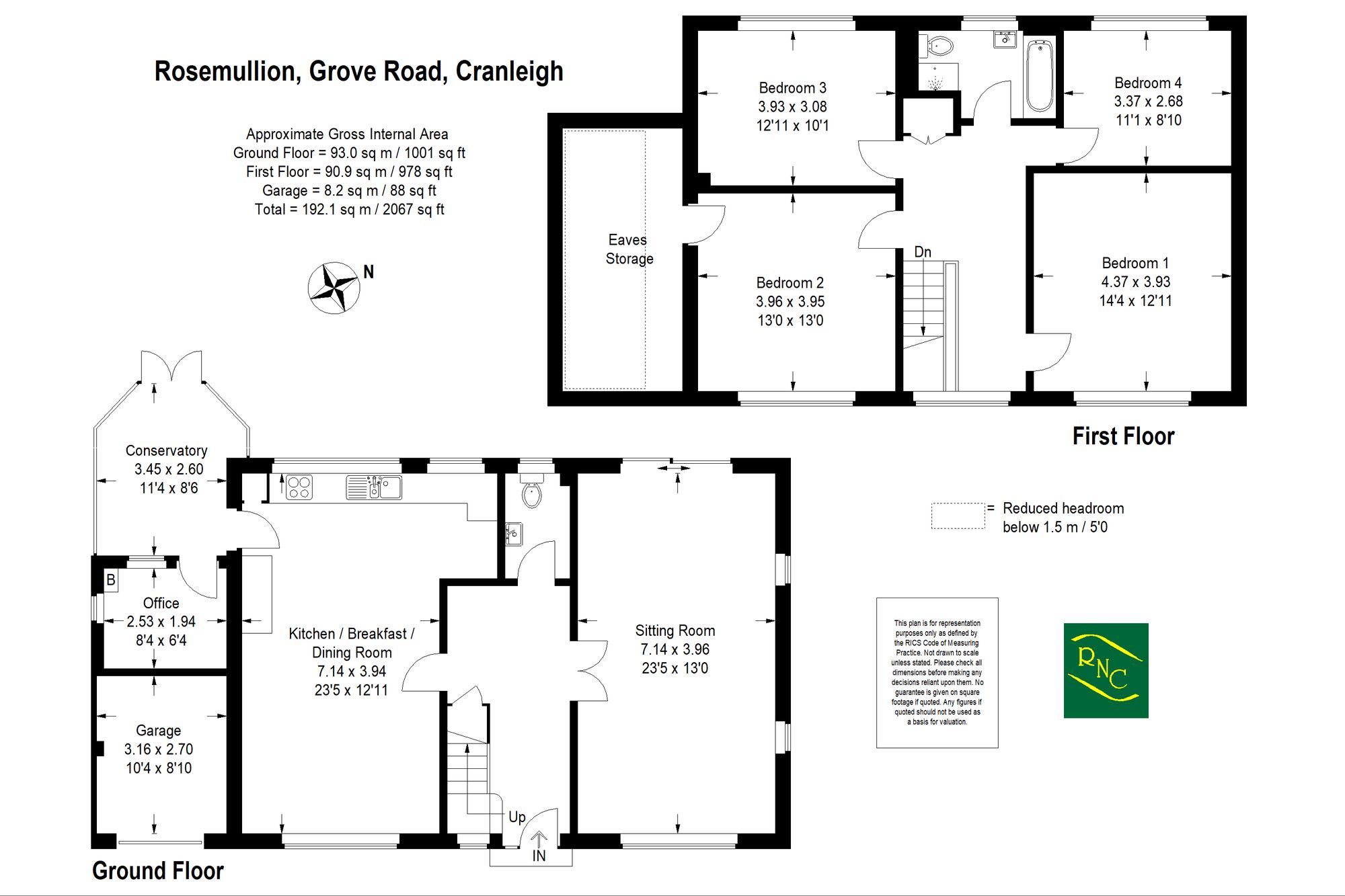 Rose Mullion Grove Road, Cranleigh floorplan