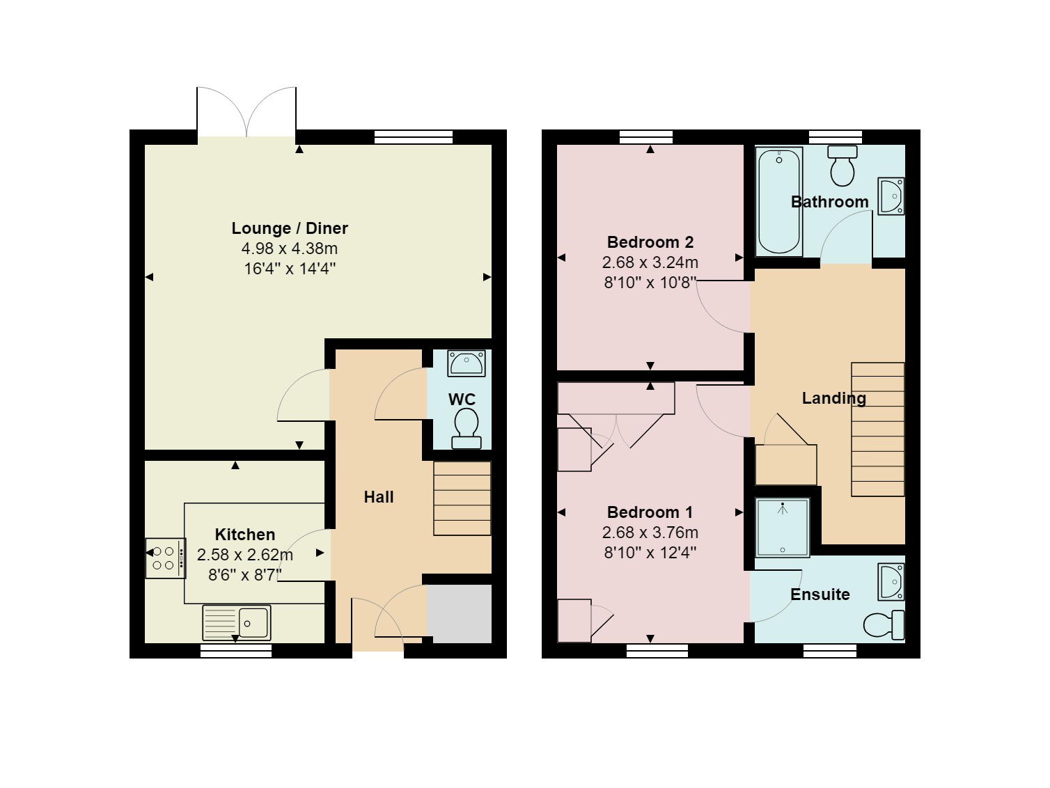 2 Bedrooms Terraced house for sale in Somerley Drive, Crawley RH10