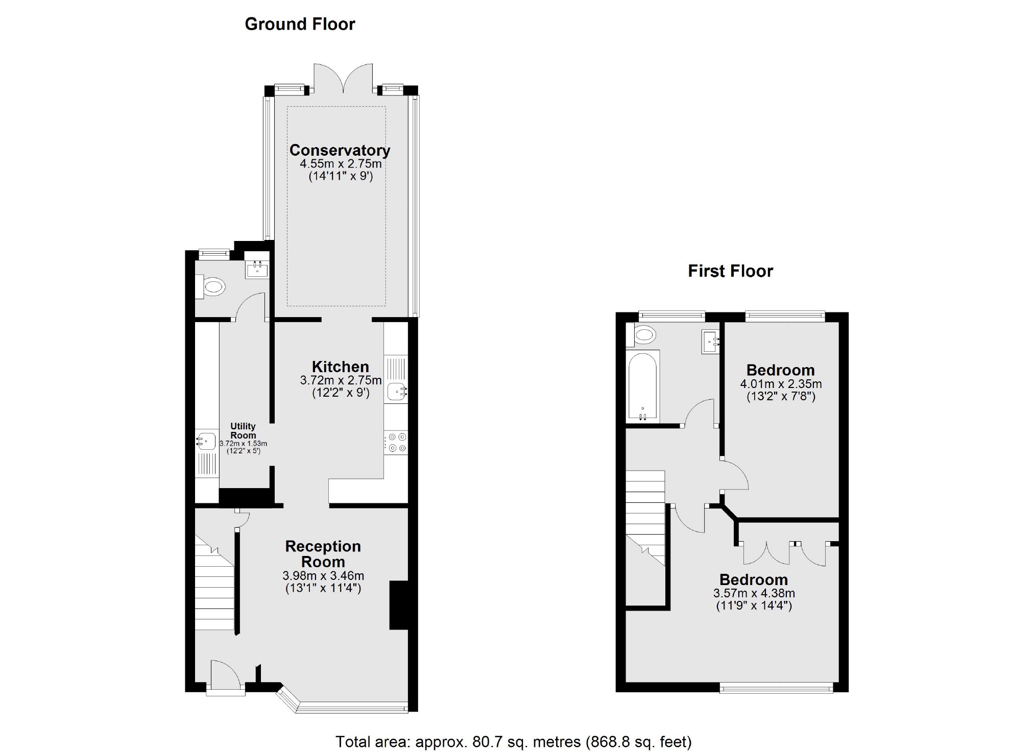 Riverdale Road, Hanworth, Feltham TW13, 2 bedroom terraced house for