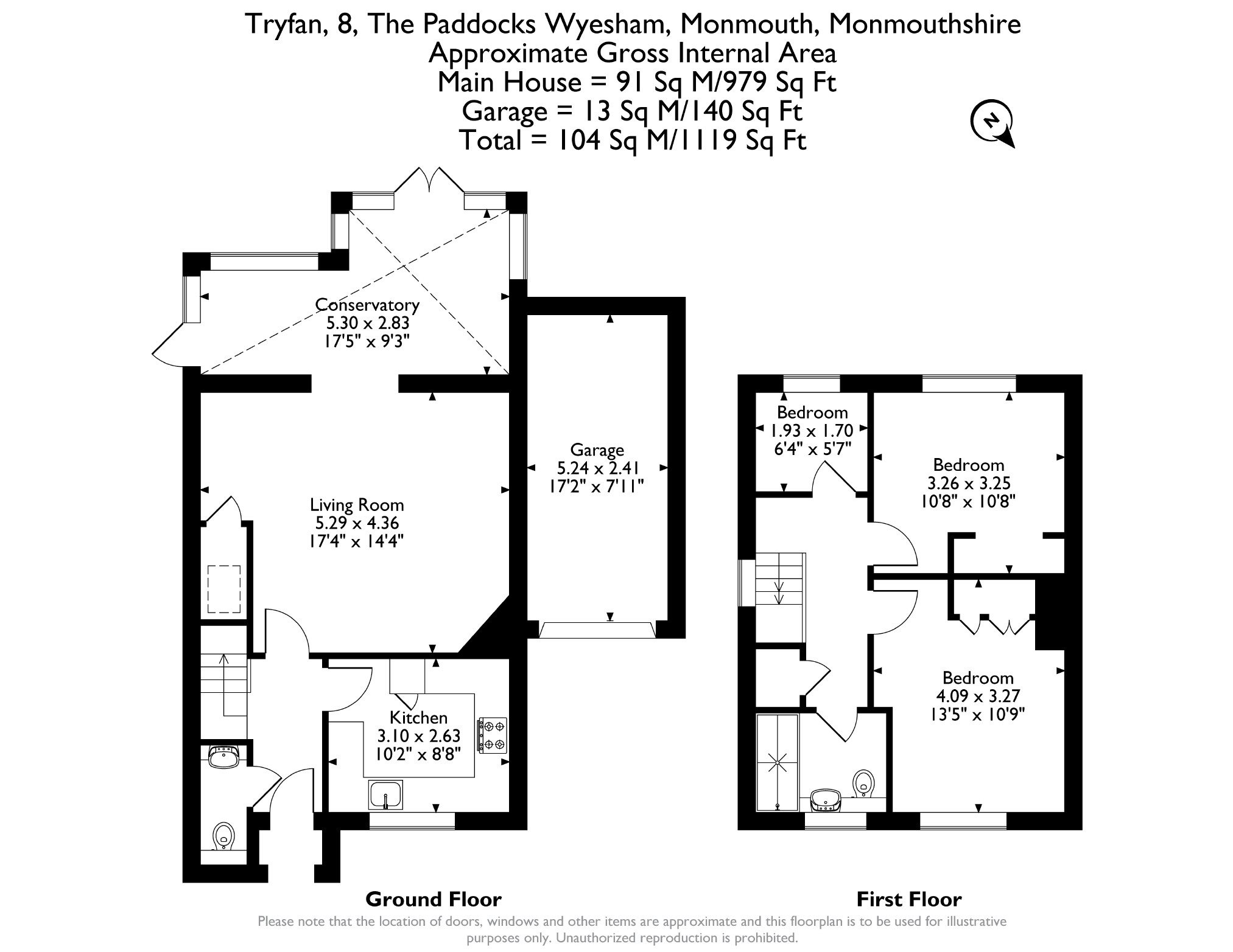 Tryfan 8, The Paddocks, Wyesham, Monmouth floorplan