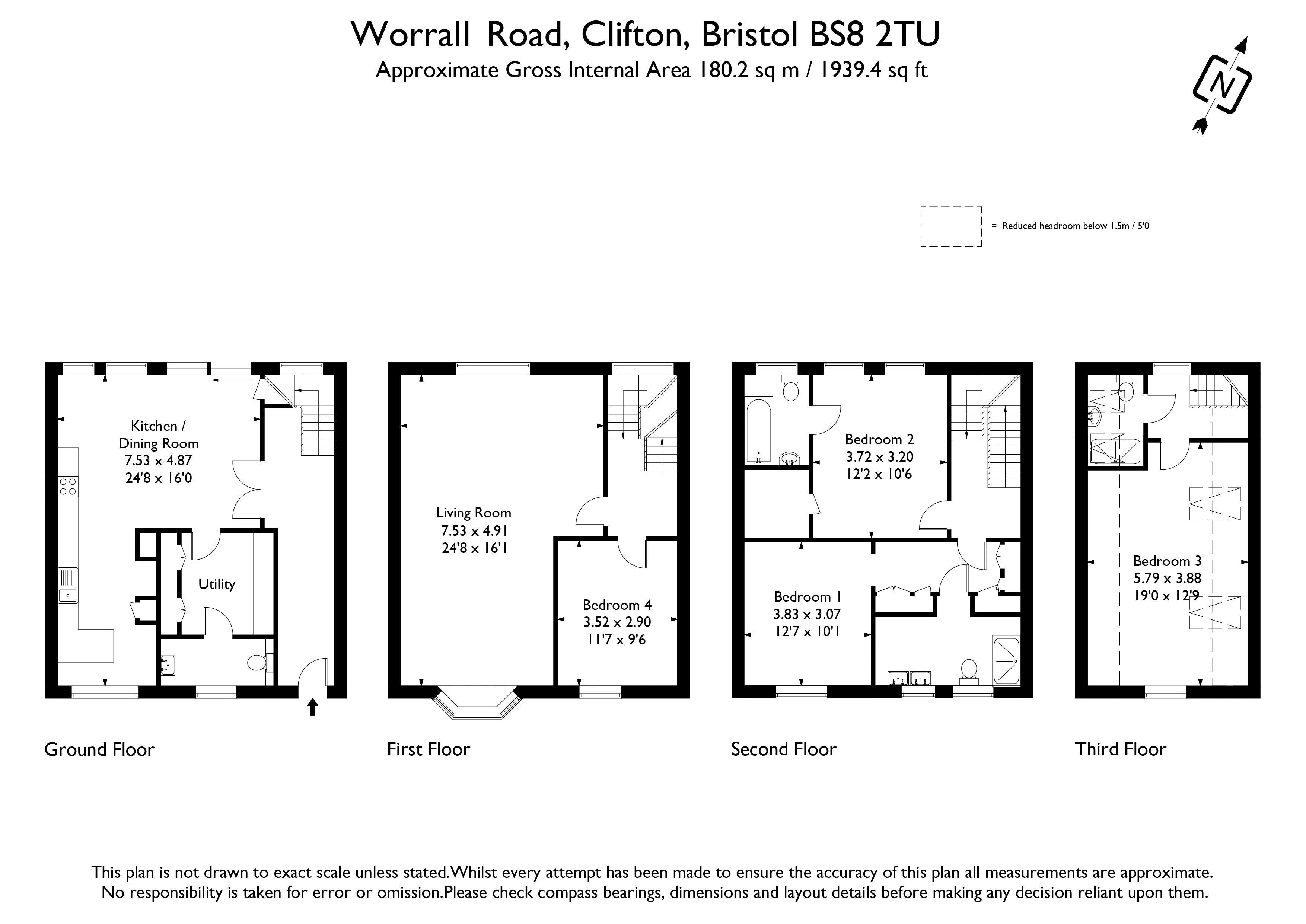 96, Worrall Road, Bristol floorplan