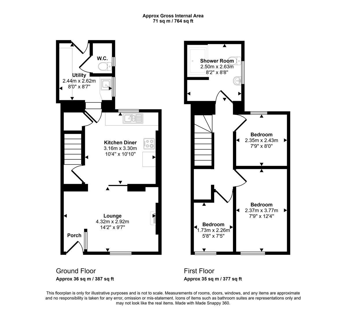 5, Wellfield Terrace, Ferryside floorplan