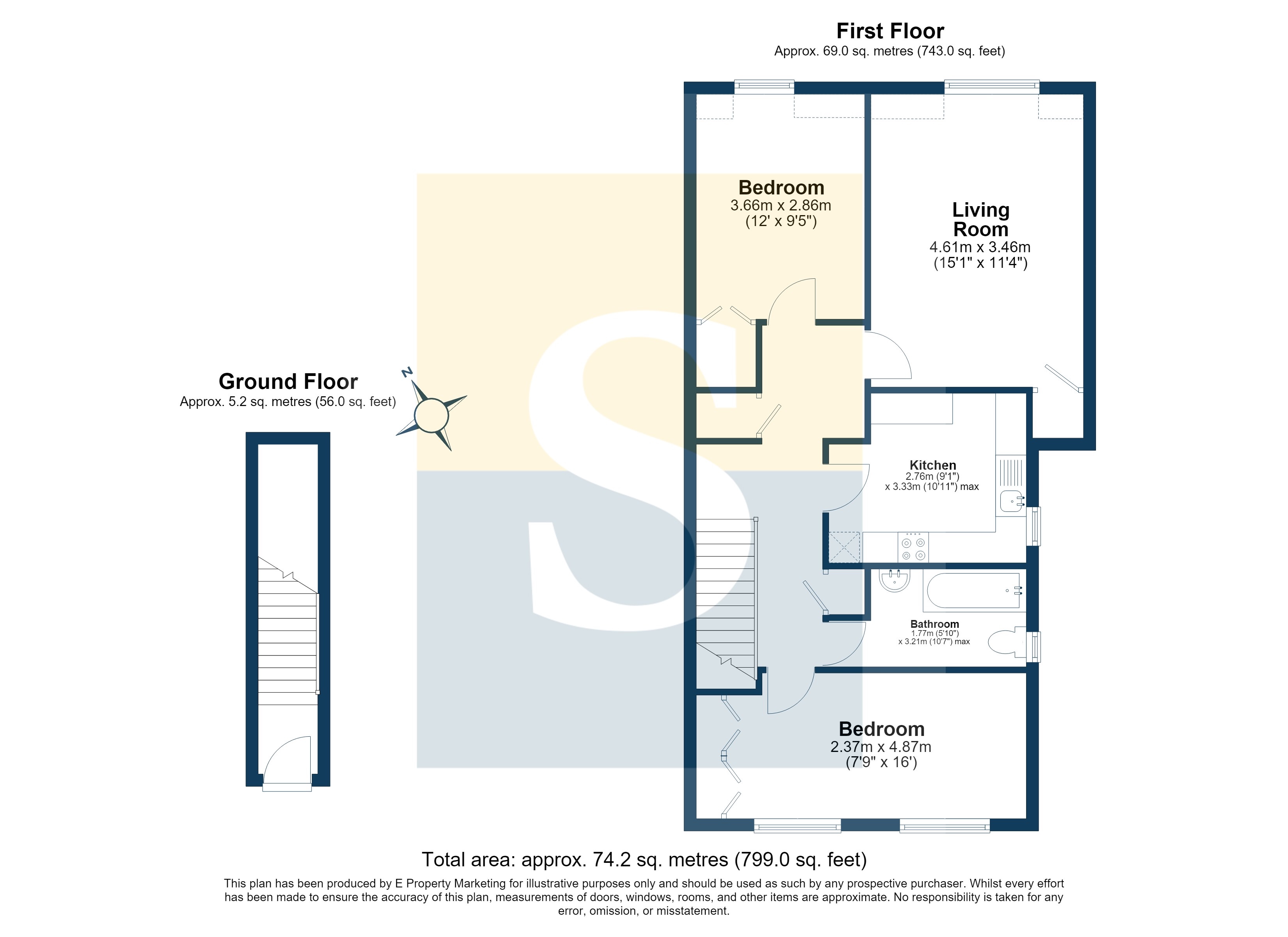 3 Town View House,, Hales Field, Surrey floorplan