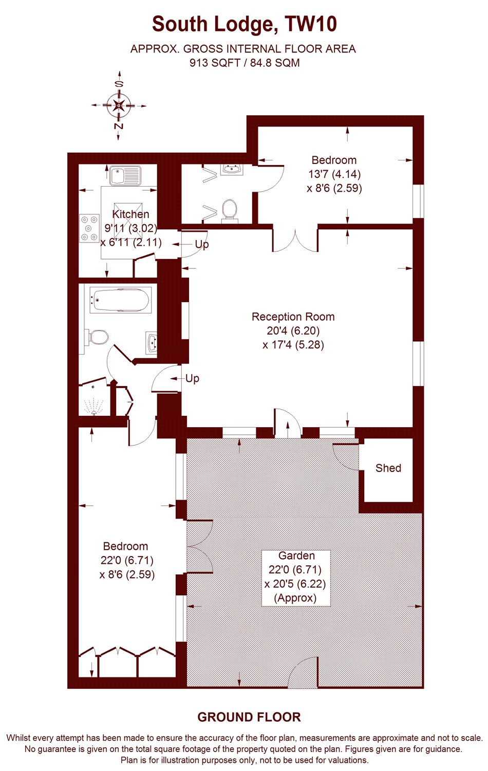 2 Bedrooms Flat for sale in South Lodge, 61 Ham Common, Richmond TW10