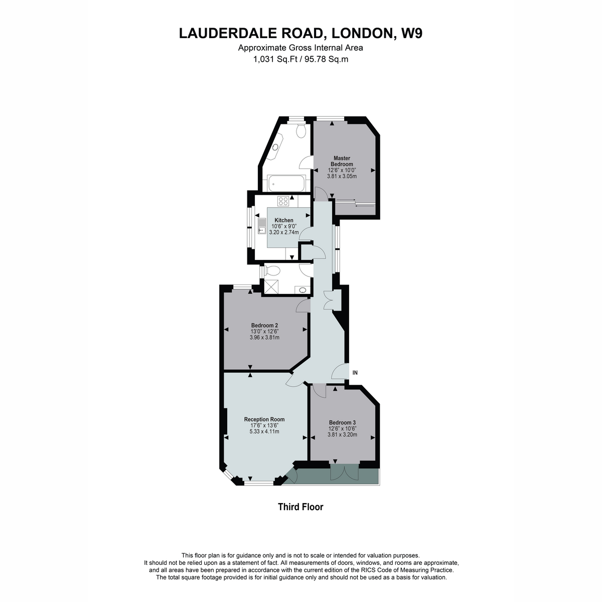 Flat Flat 208, Lauderdale Mansions, Lauderdale Road, London floorplan
