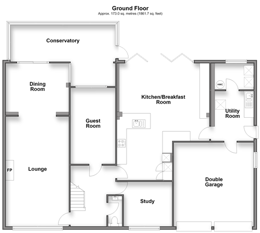 Heathway, Chaldon floorplan