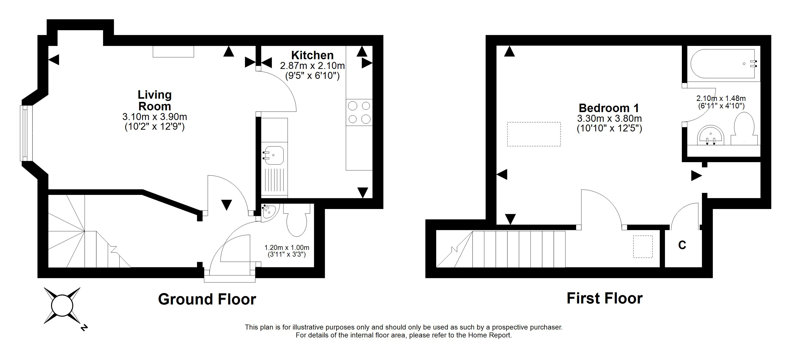 48/6, Drum Street, Edinburgh floorplan