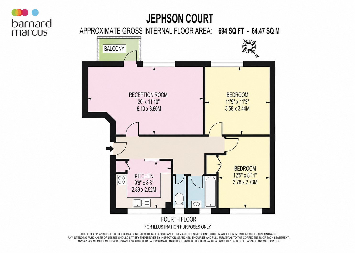 23, Jephson Court, Studley Road, London floorplan