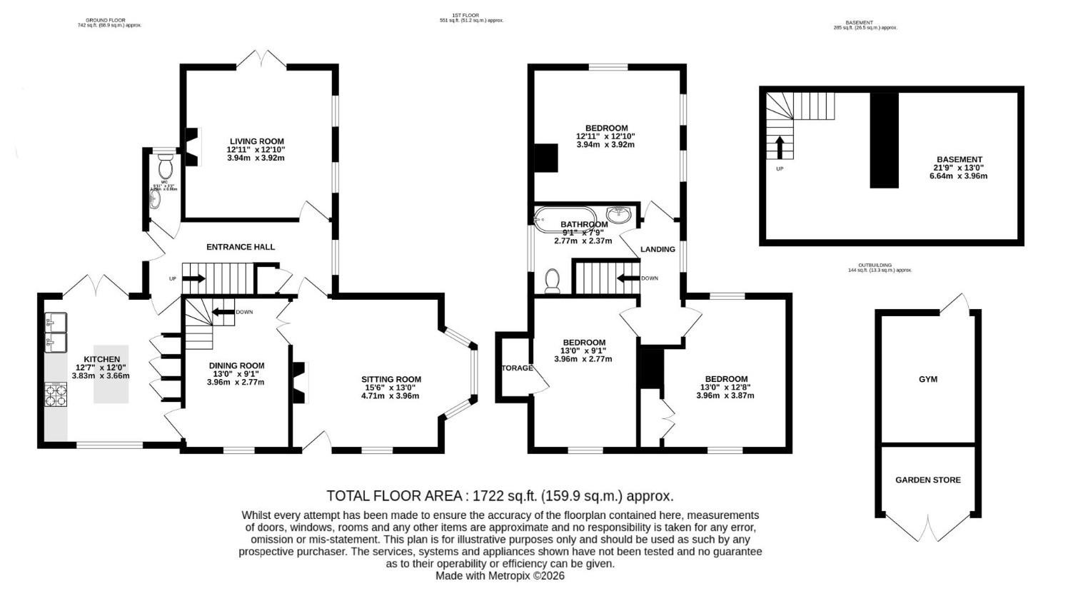 The Lodge, Widbury Hill, Ware floorplan