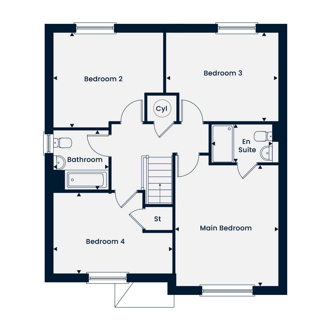 001, The Ridgeway,  Potton floorplan