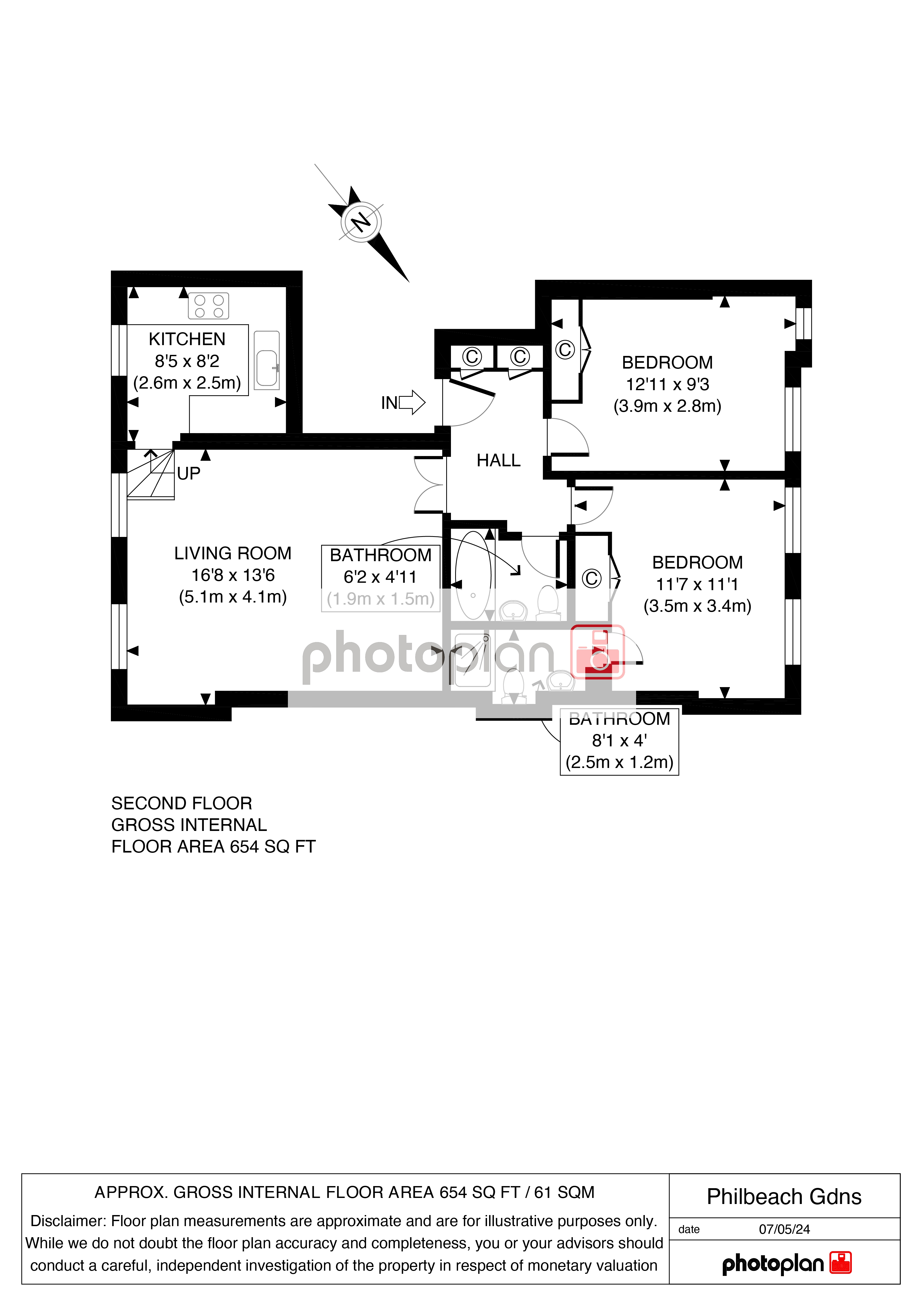 Copy Flat 4, 90, Philbeach Gardens, Earls Court floorplan