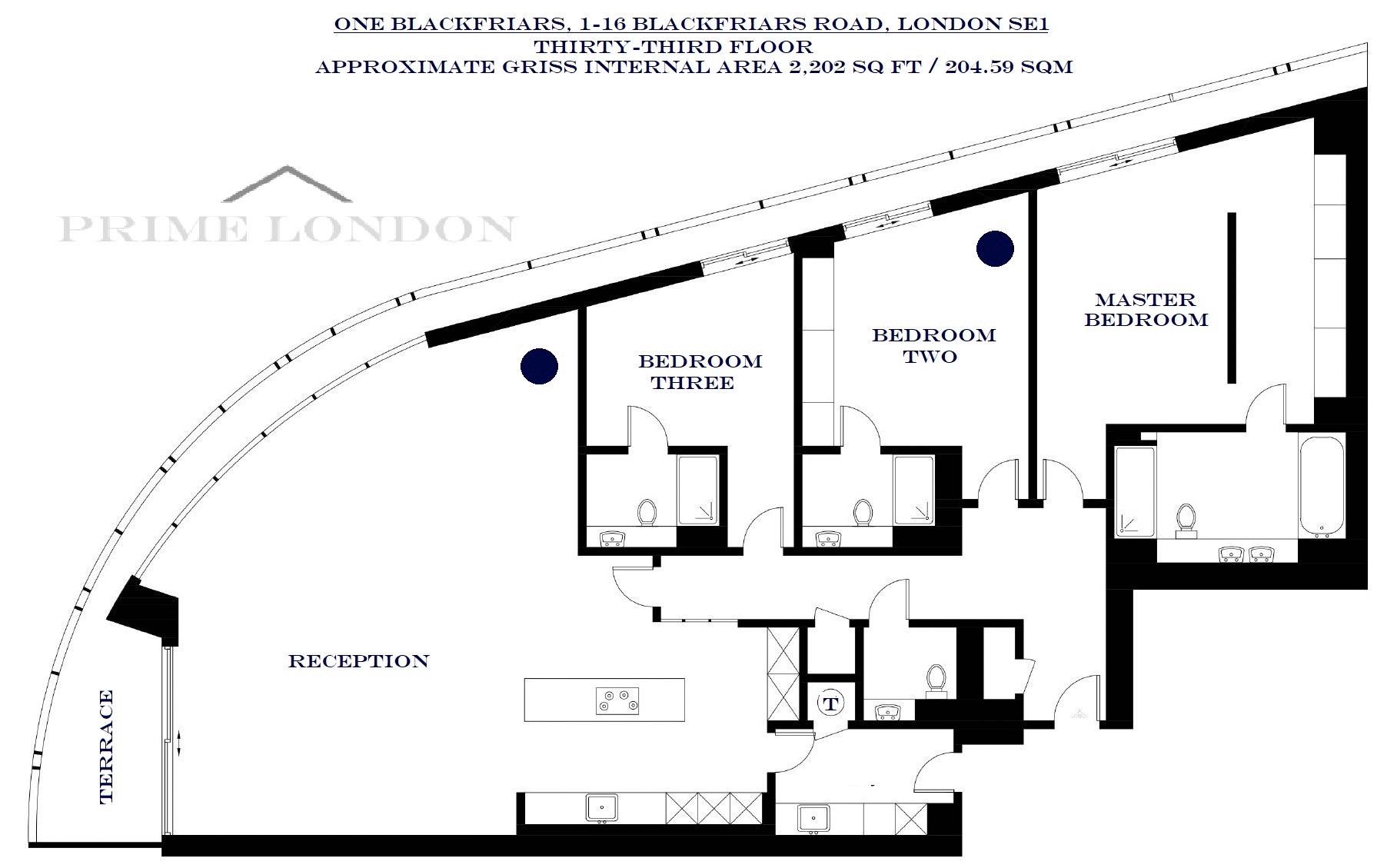 3 Bedrooms Flat for sale in One Blackfriars, 1-16 Blackfriars Road, London SE1