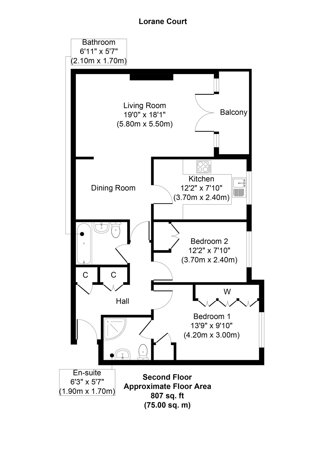 2 Bedrooms Flat for sale in Lorane Court, Langley Road, Watford, Hertfordshire WD17