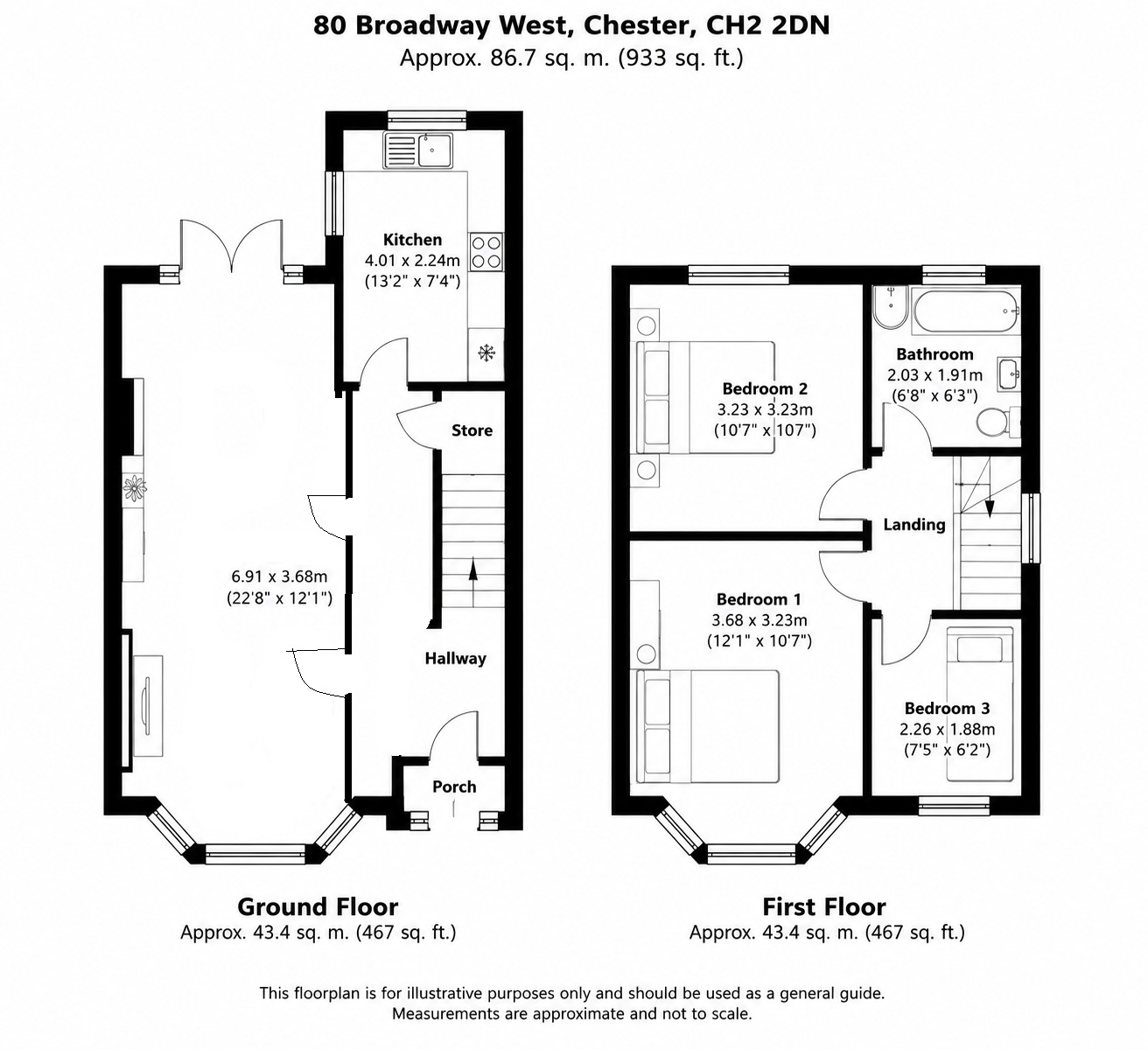 80, Broadway West, Cheshire floorplan