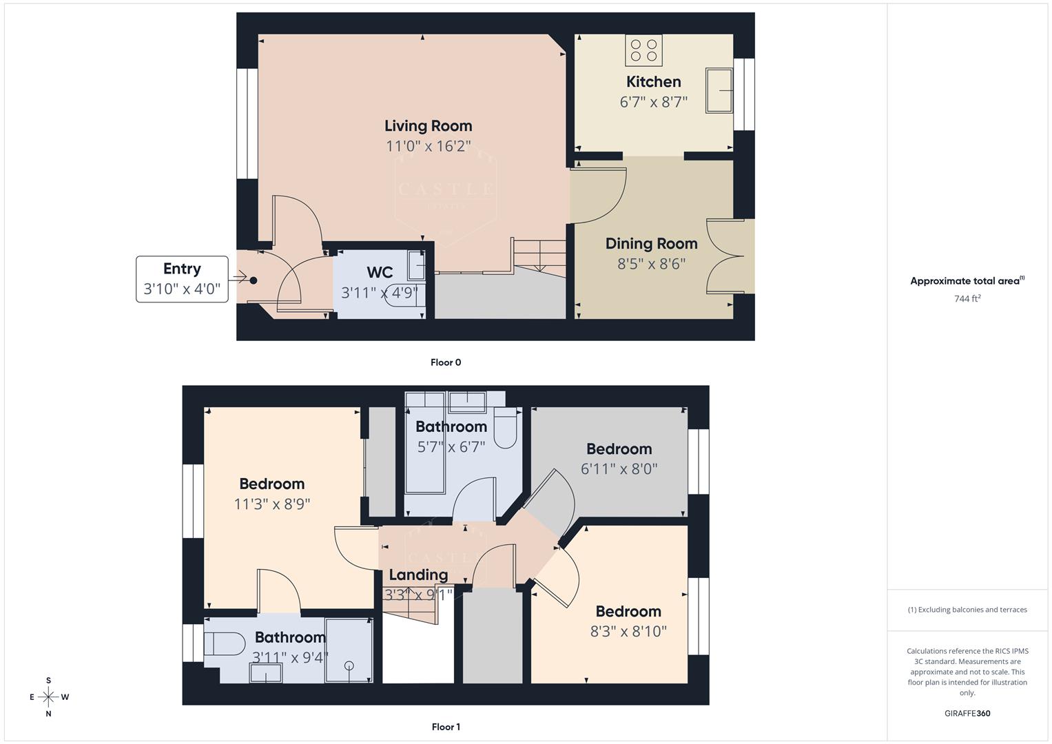 50% share, 4, Merryhurst Place, Hinckley floorplan
