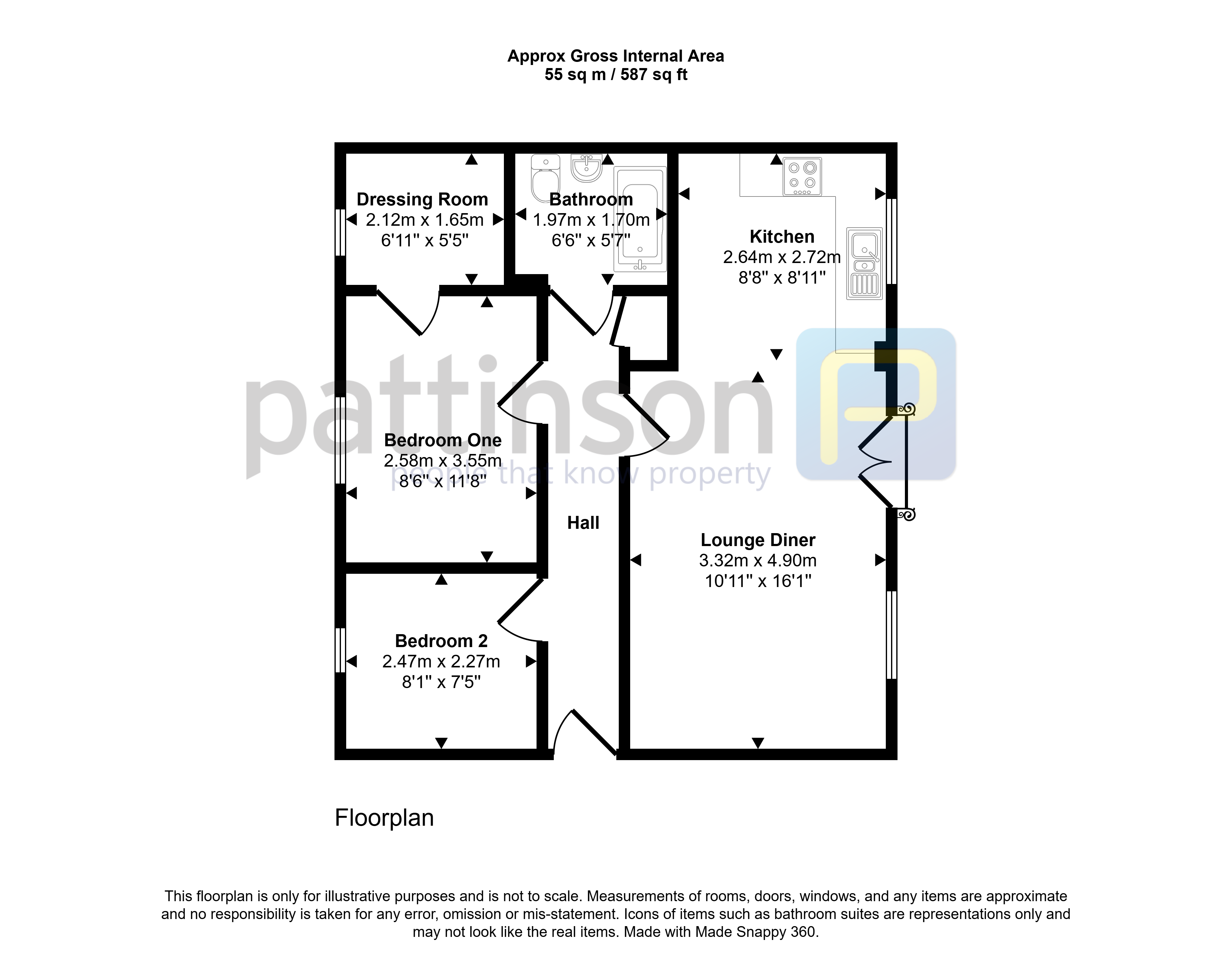 22, Acklington Court, Ashington floorplan