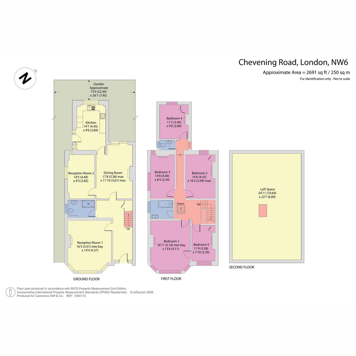 193, Chevening Road, London floorplan