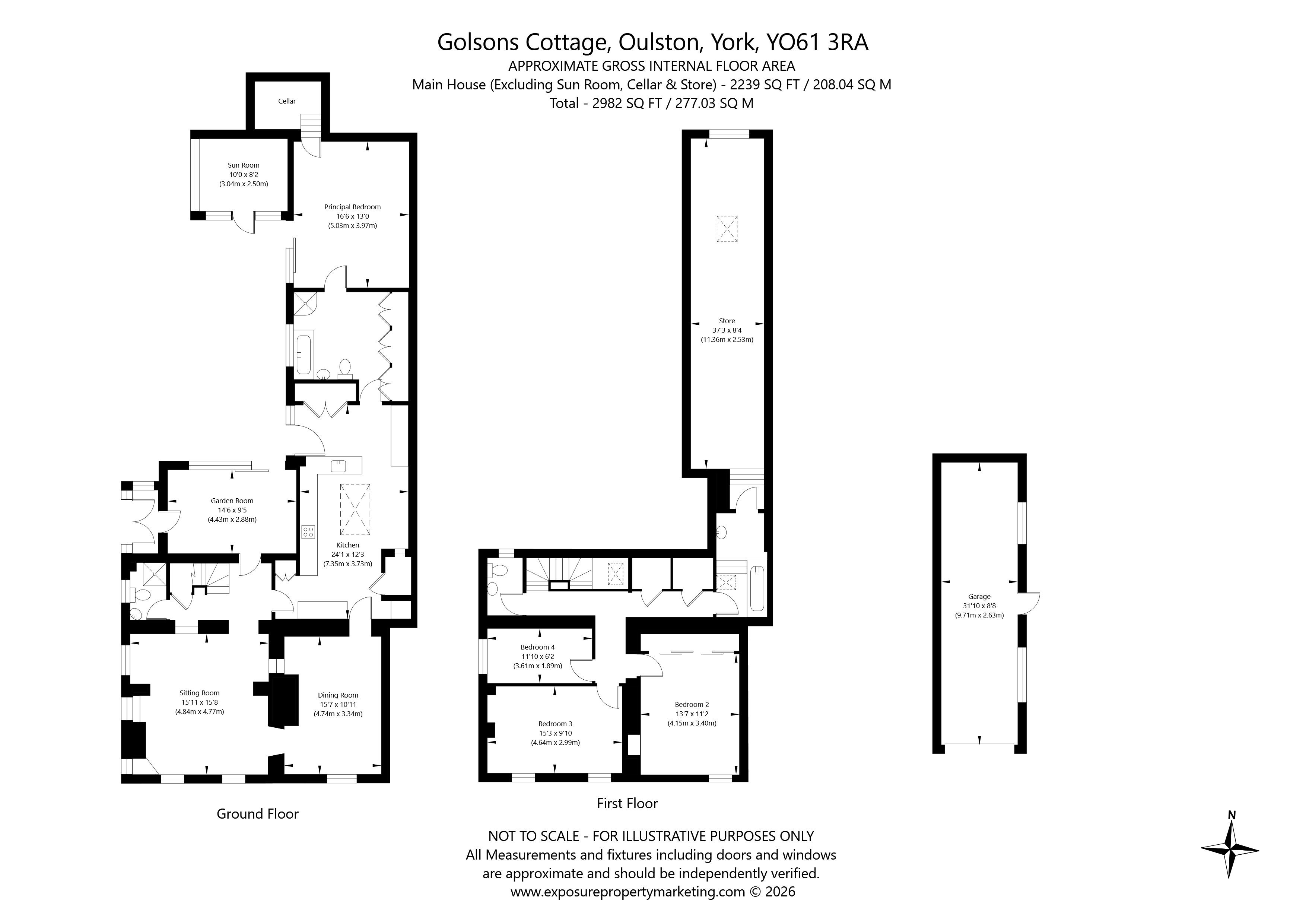 Oulston, North Yorkshire floorplan