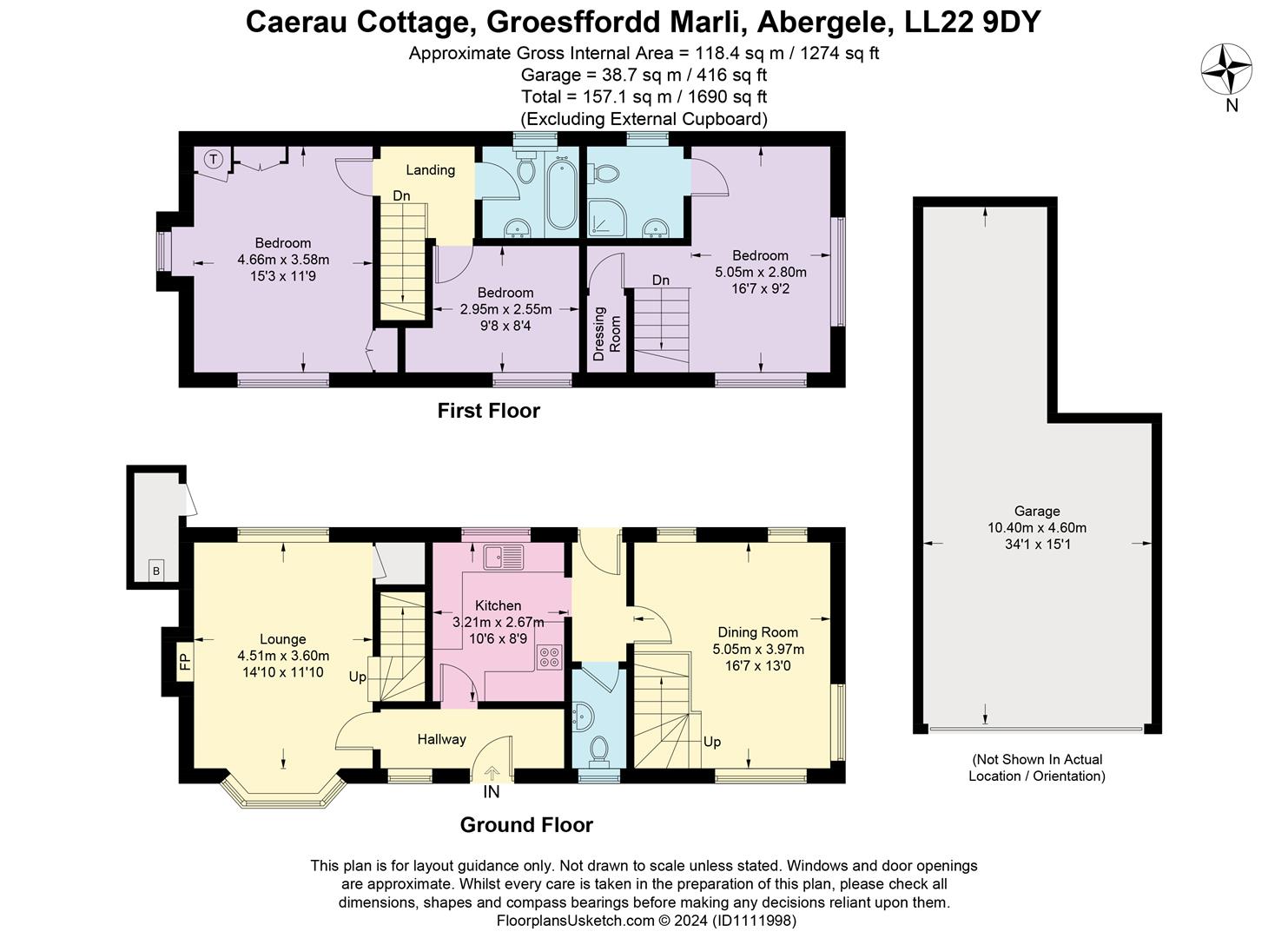 Caerau Cottage, Abergele floorplan