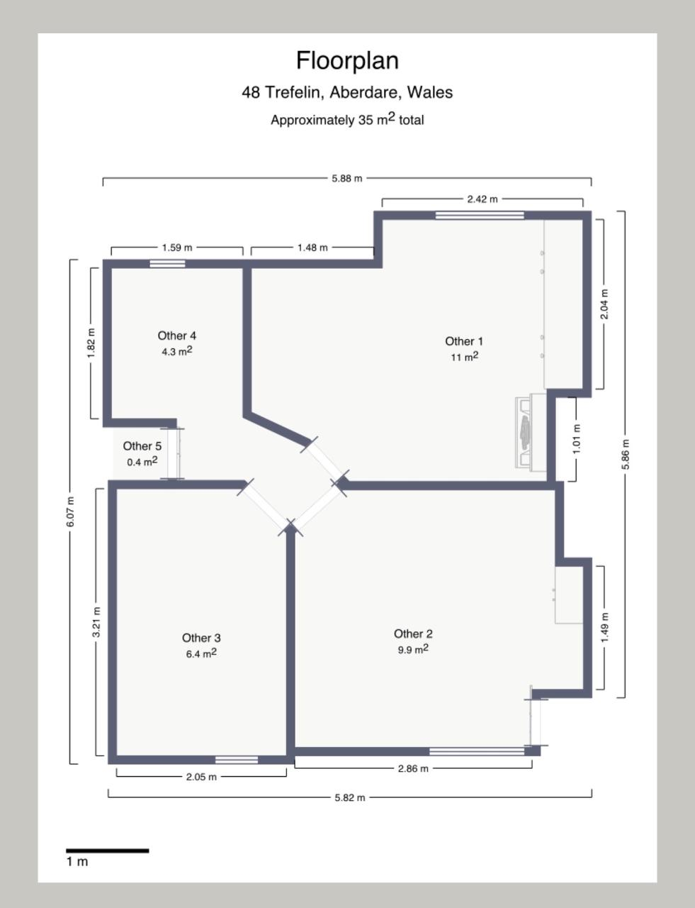 48, Trefelin, Aberdare floorplan