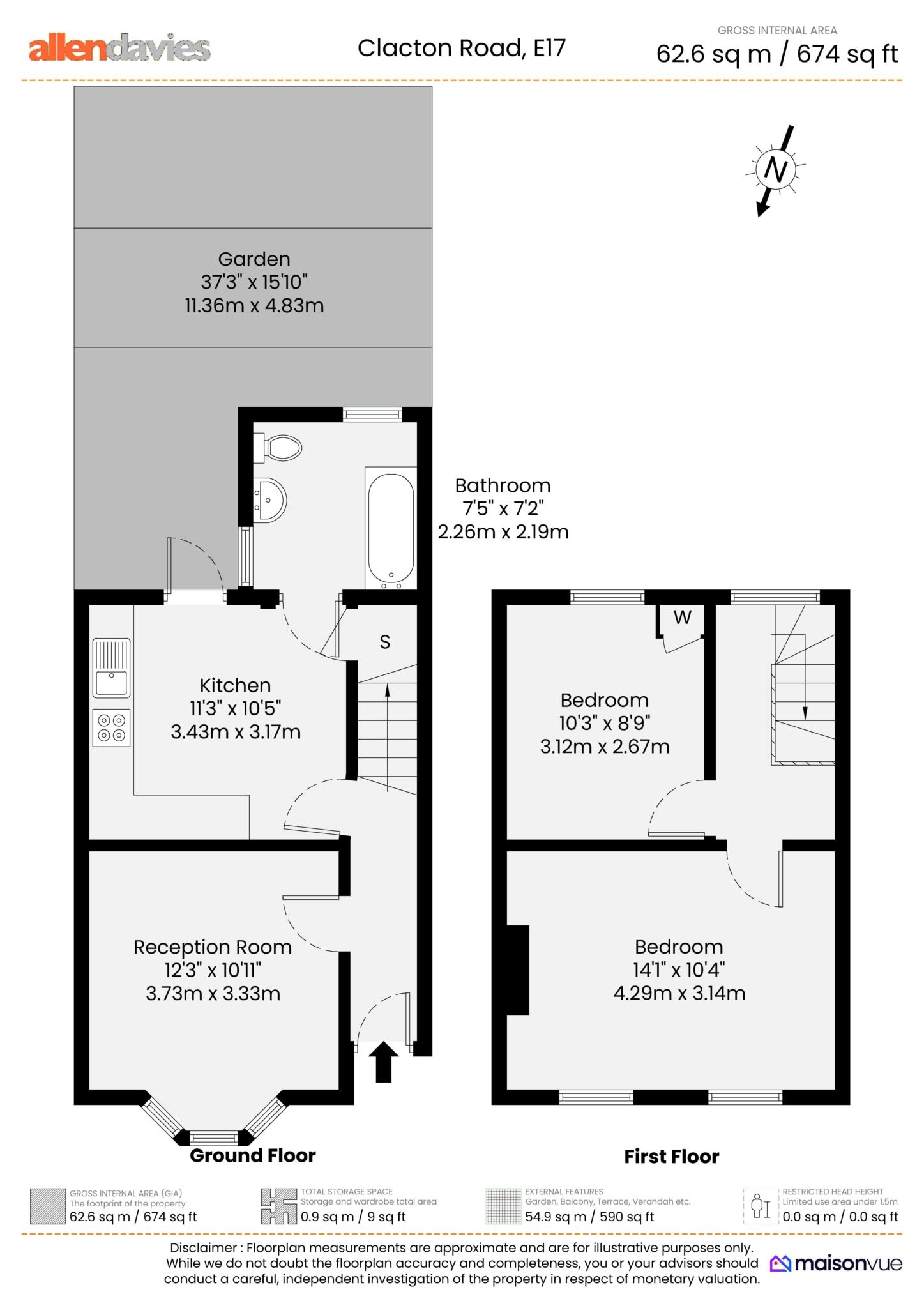 Clacton Road, London floorplan