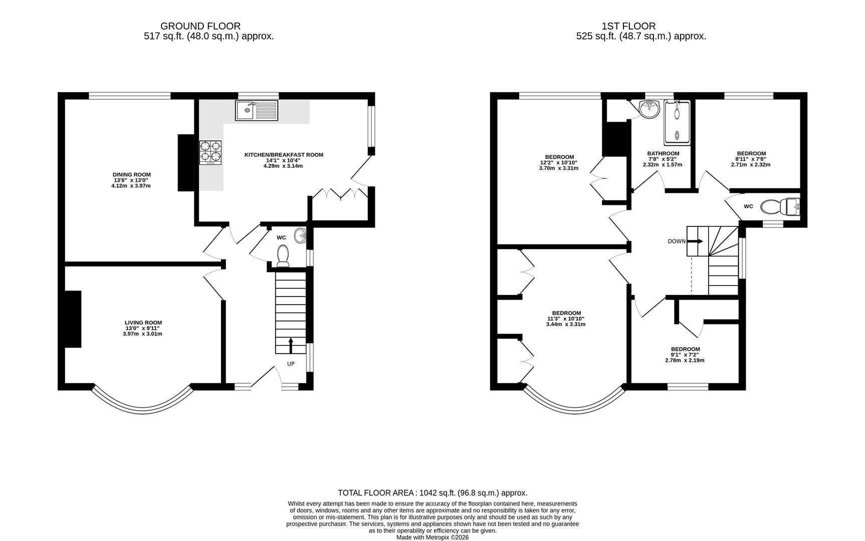 21, Huntingdon Crescent, Sheffield floorplan