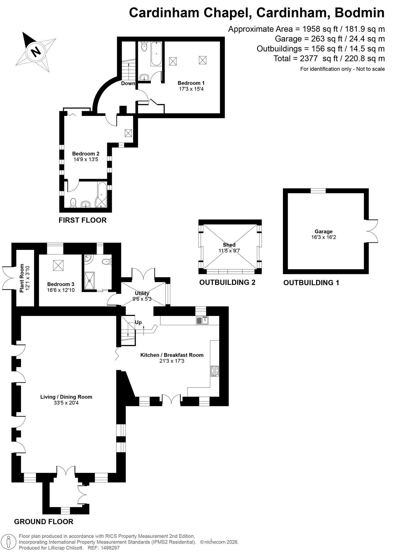 Cardinham Chapel, Bodmin floorplan