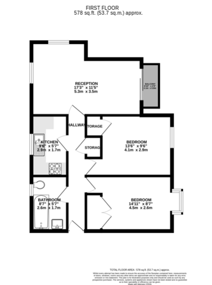 Flat 20, Sycamore Court, Sandcliff Road, Erith floorplan