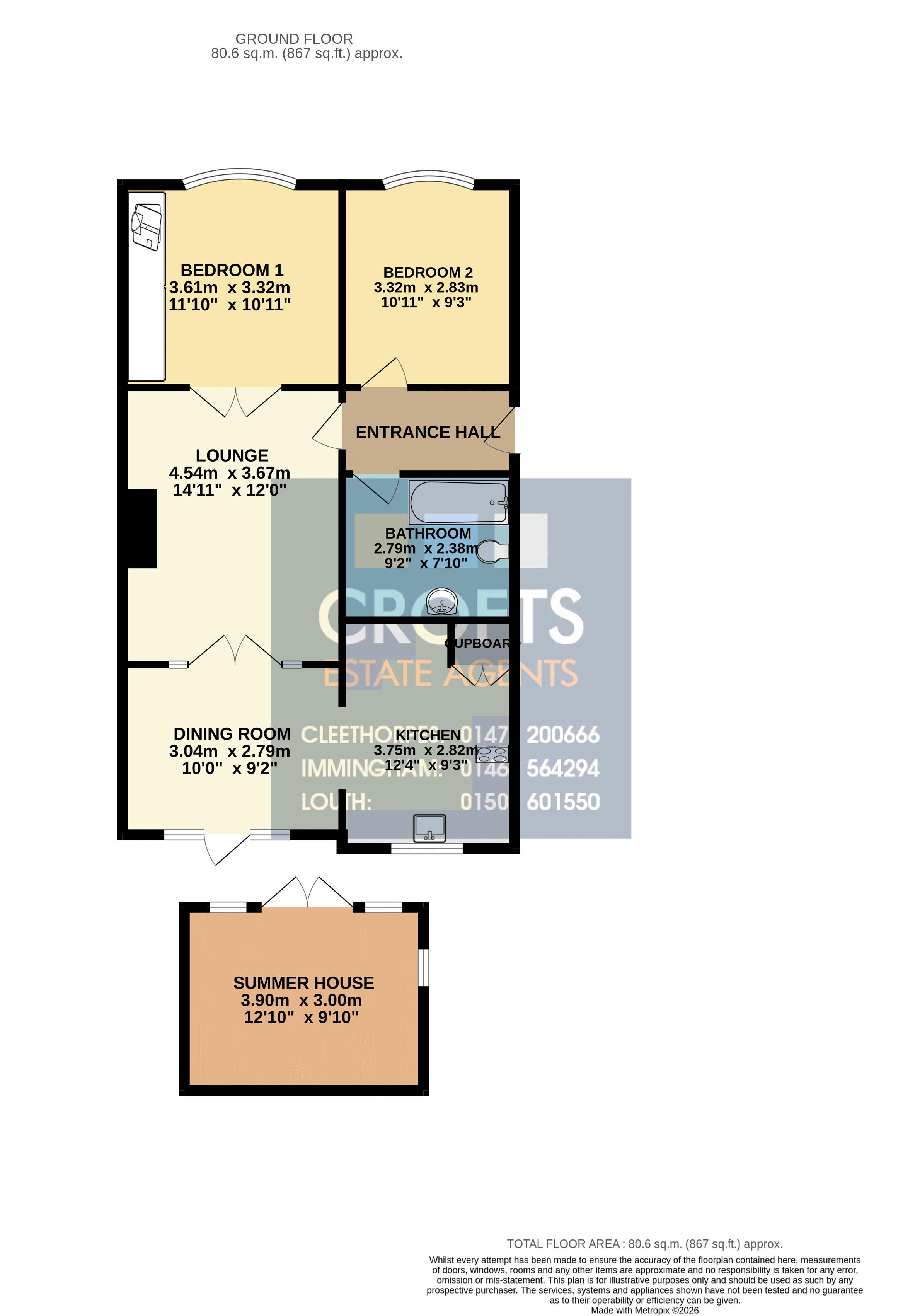 52, Warwick Road, Cleethorpes floorplan