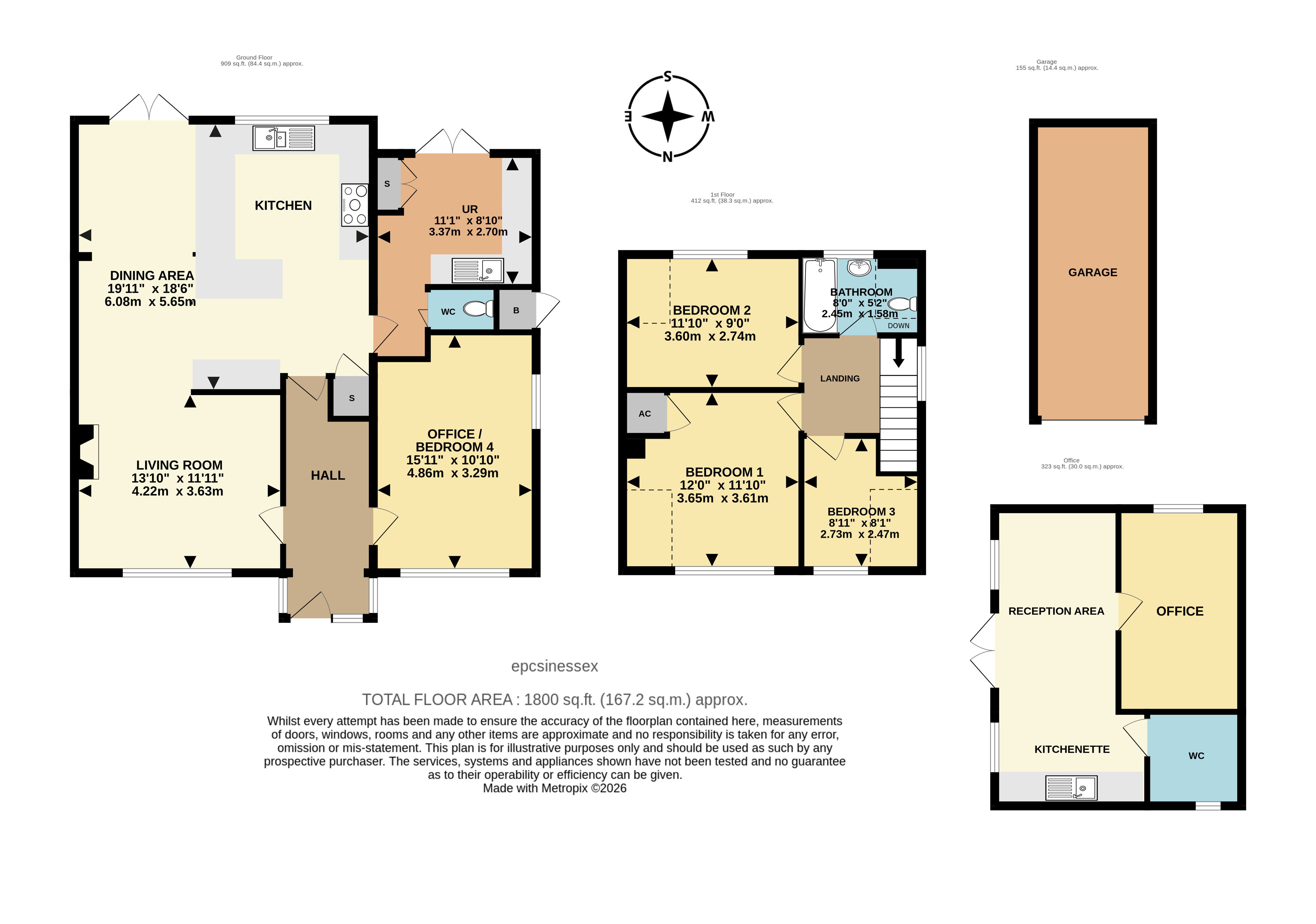 1 Clapgate Cottage,, Magpie Lane, Brentwood floorplan