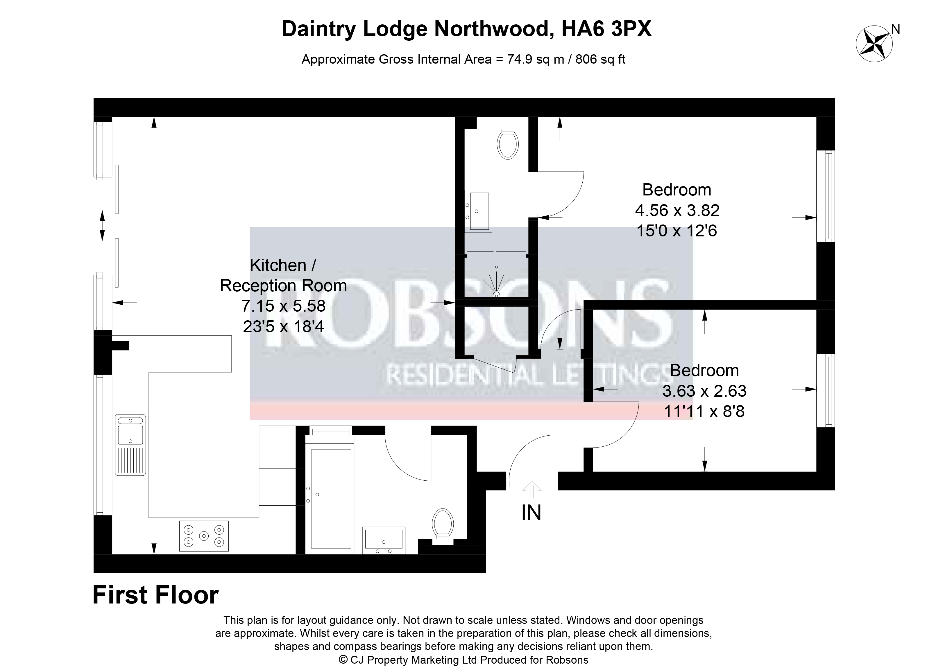 19, Daintry Lodge, Northwood floorplan