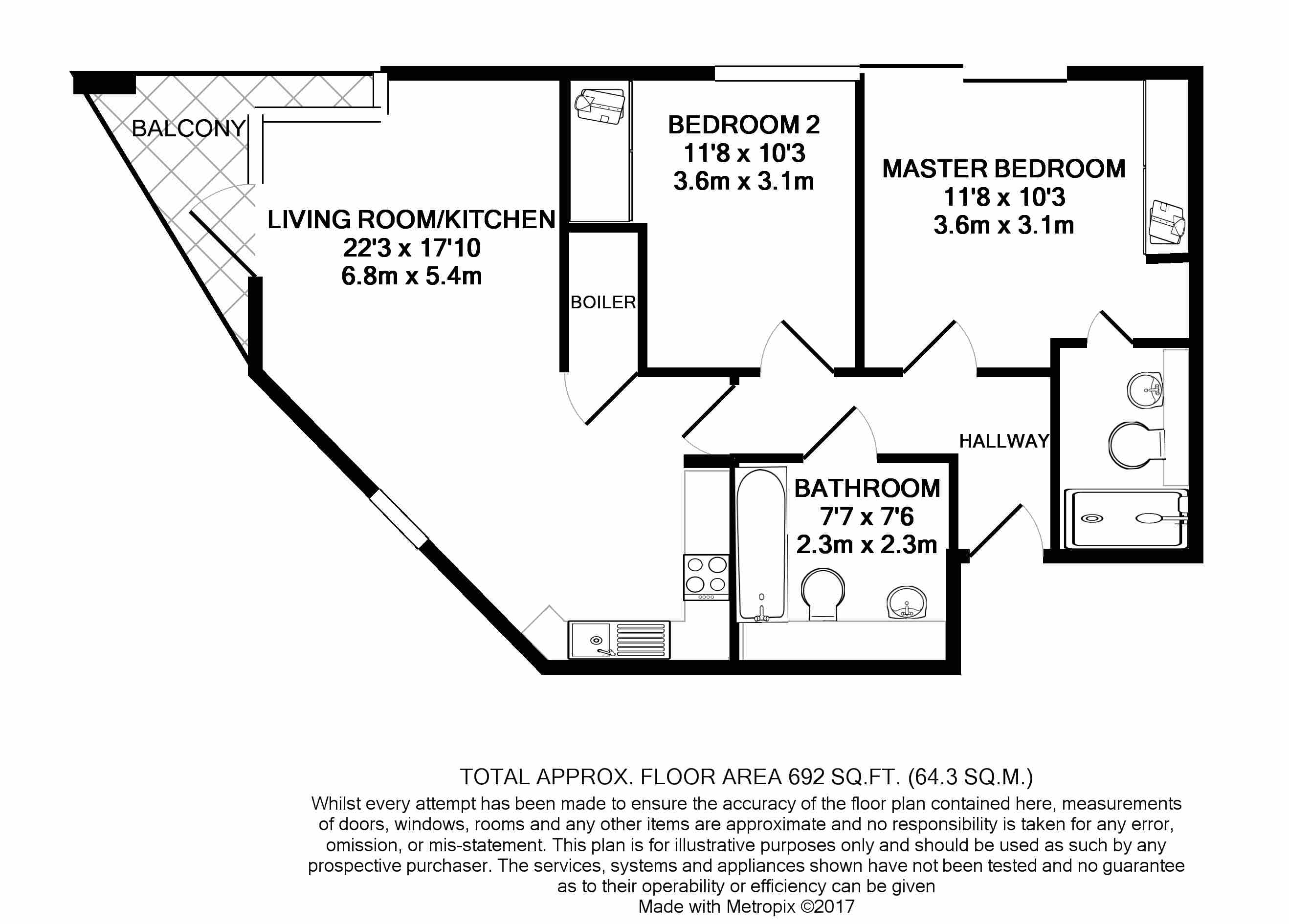 2 Bedrooms Flat to rent in Water Street, Manchester M3