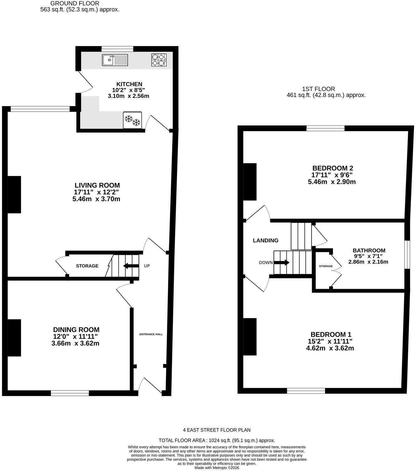 4, East Street, Leyland floorplan